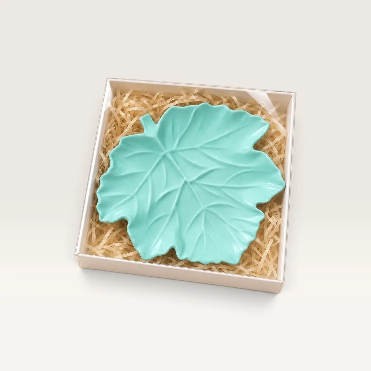 Leaf-Shaped Concrete Favor Dish (Available In Colors)