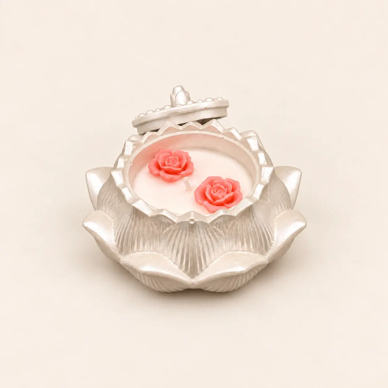 Lotus Flower Sculpted Scented Candle (Available In Scents and Colors)