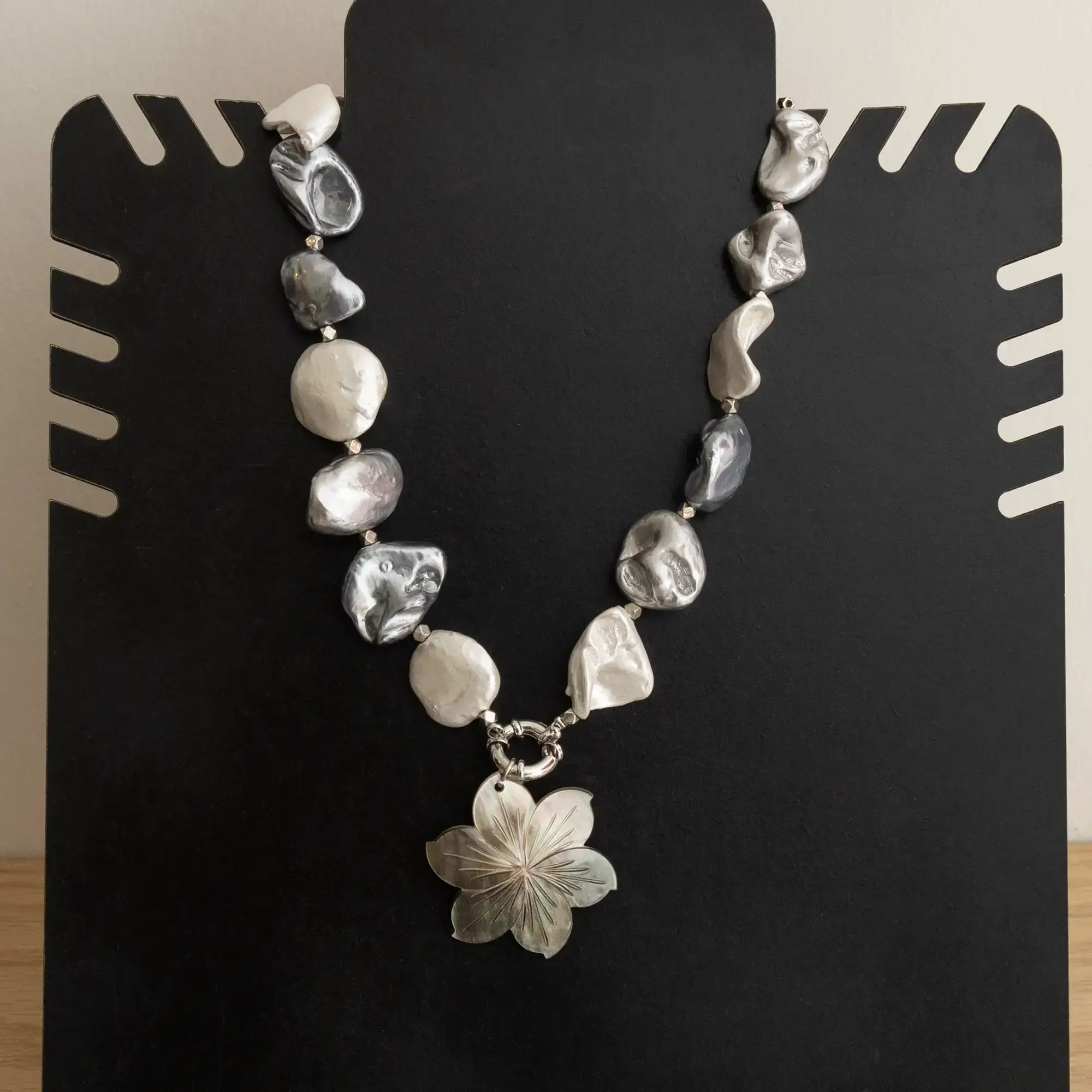 Handcrafted Pearl-Coated Shell Friendship Necklace