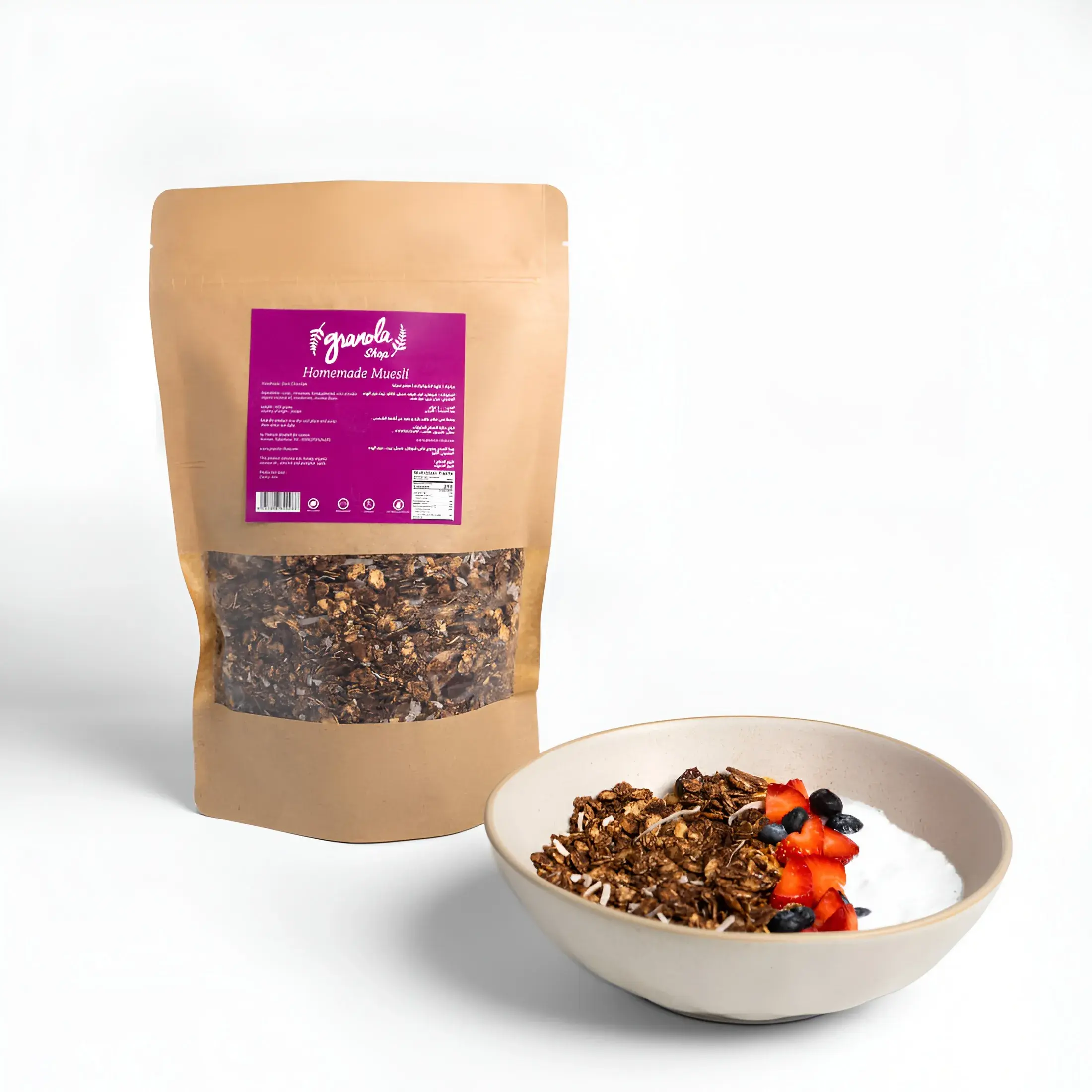 Dark Chocolate Muesli with Almonds and Cranberries – 400 g