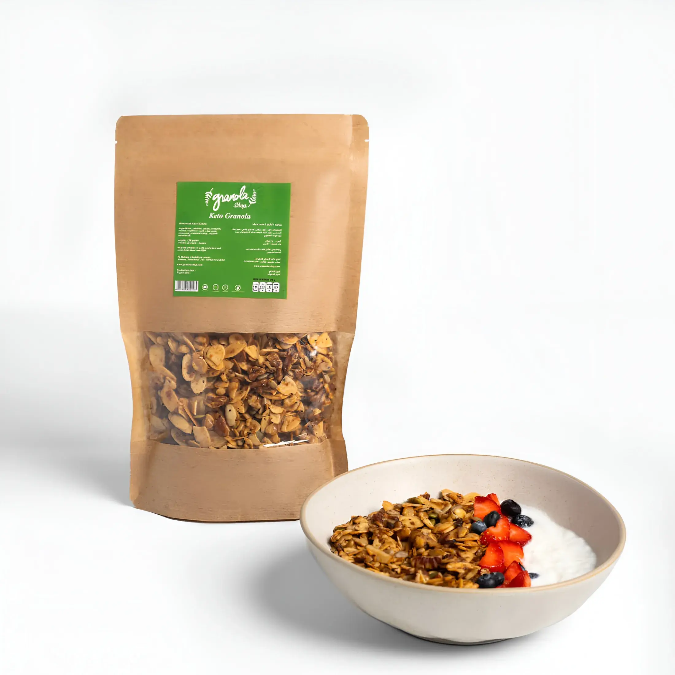 Keto Granola with Mixed Nuts – Seeds and Stevia – 250 g