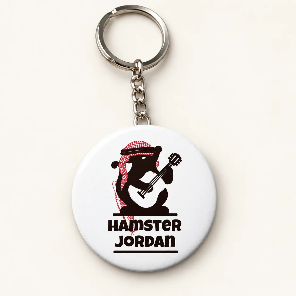 Jordanian Hamster Keychain – Customizable with Any Image