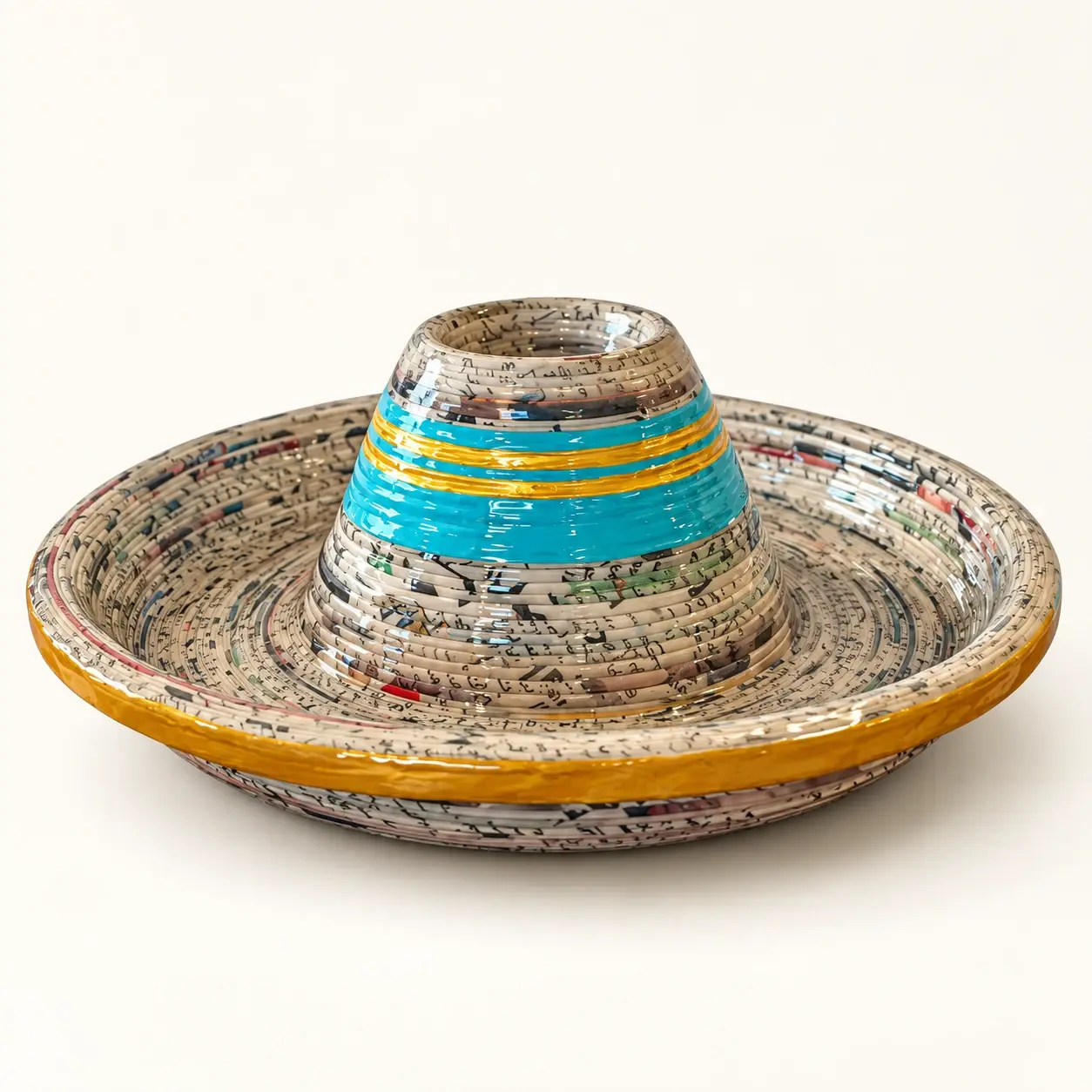 Recycled Newspaper Serving & Dipping Platter 7x28 cm