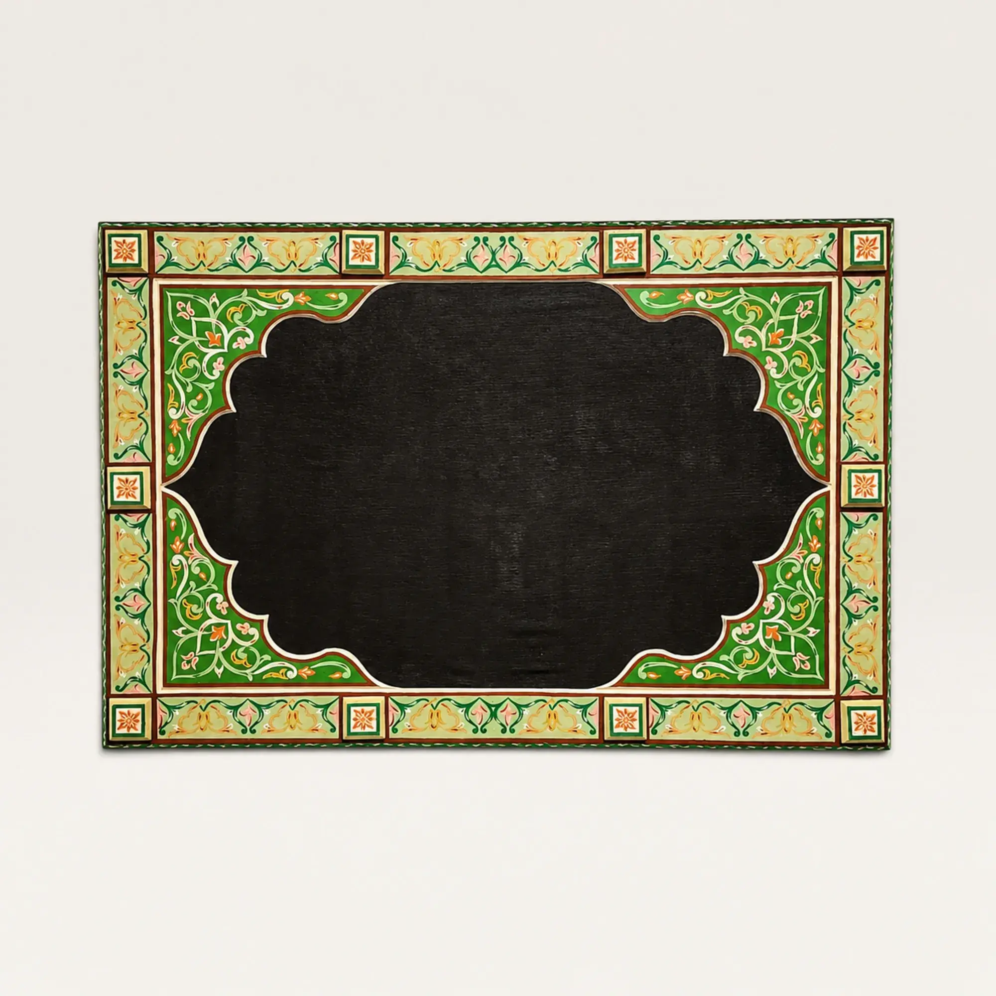 Customizable Green Arabesque Wall Art – 120x80 cm