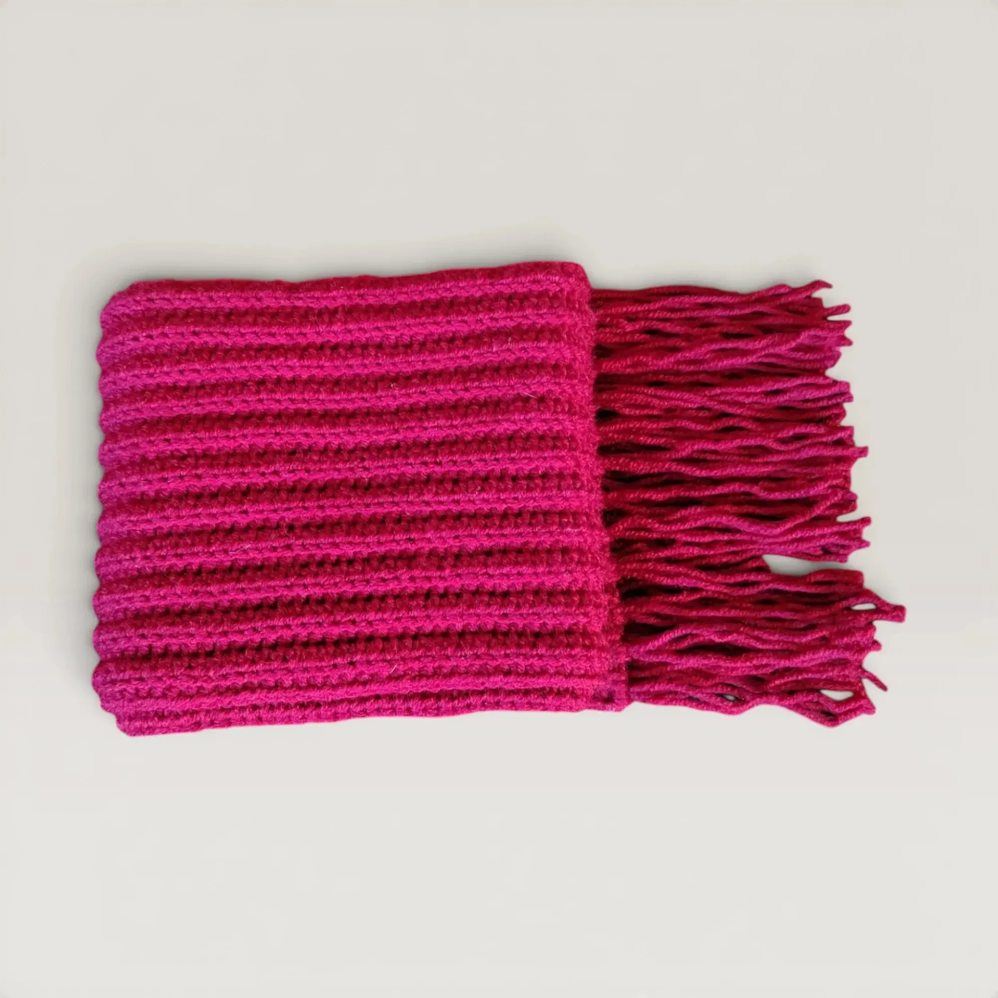 Mikasa Red Handmade Trend Scarf - Soft 25% Wool Blend