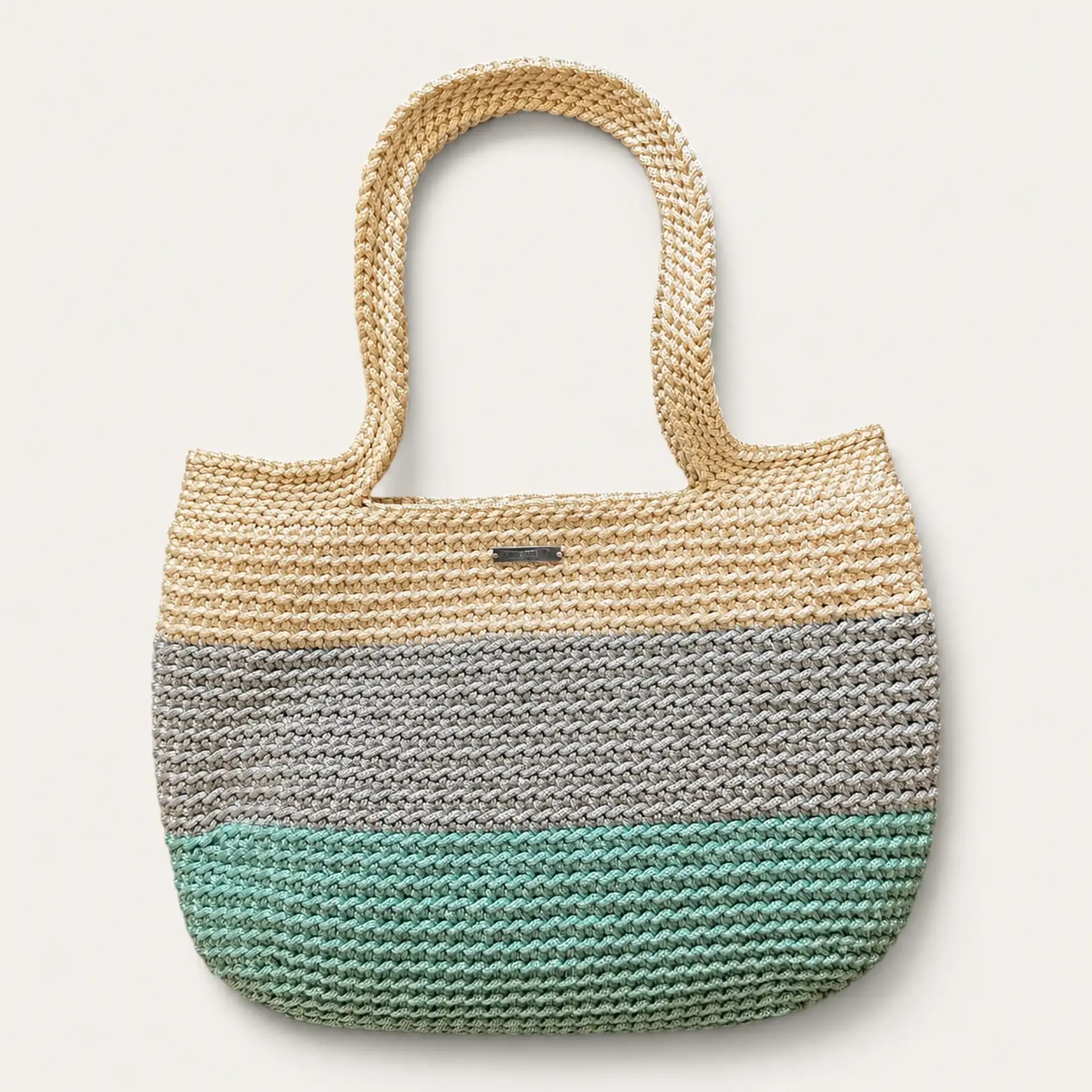 Handmade Crochet Shoulder Bag in Cream