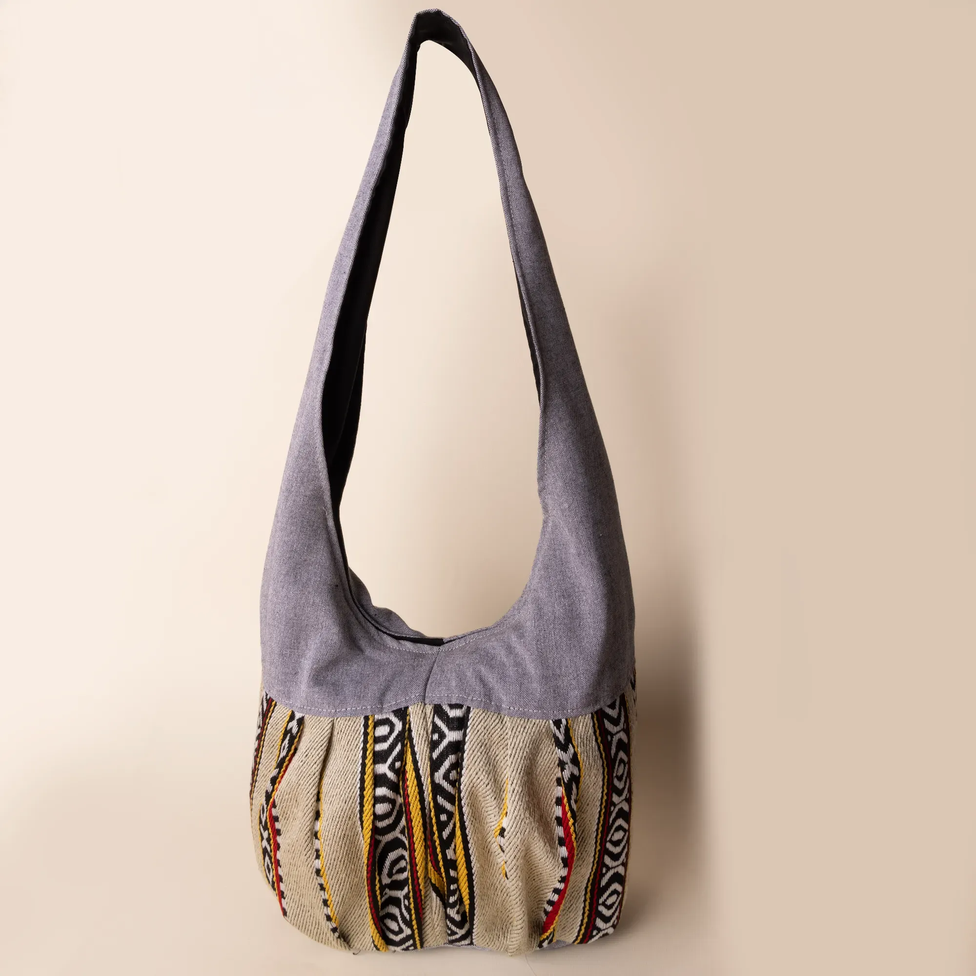 Handmade Urban Slate Shoulder Hand Bag with Artisan Details