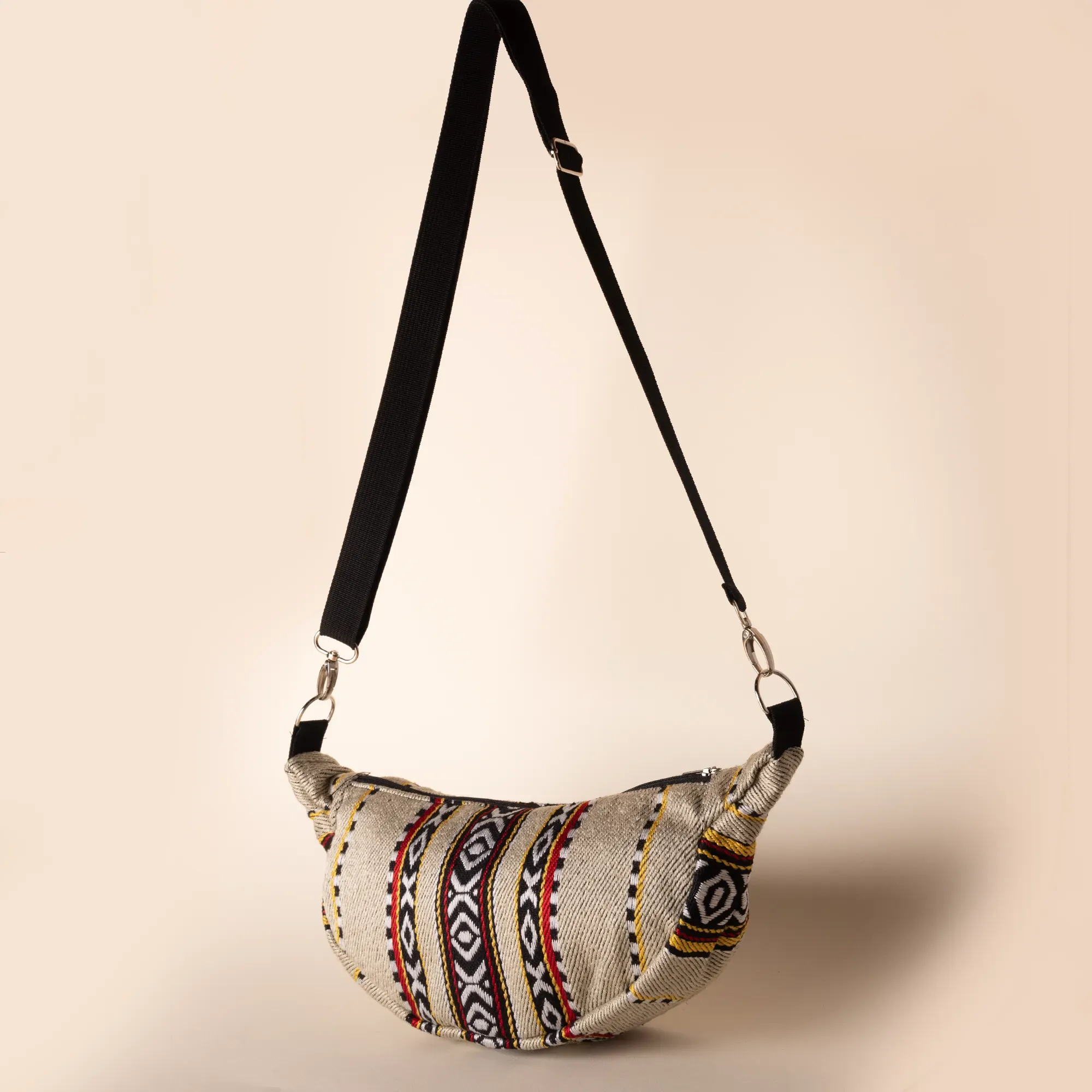 Handmade Desert Sand Textured Crossbody Bag with Secure Pocket