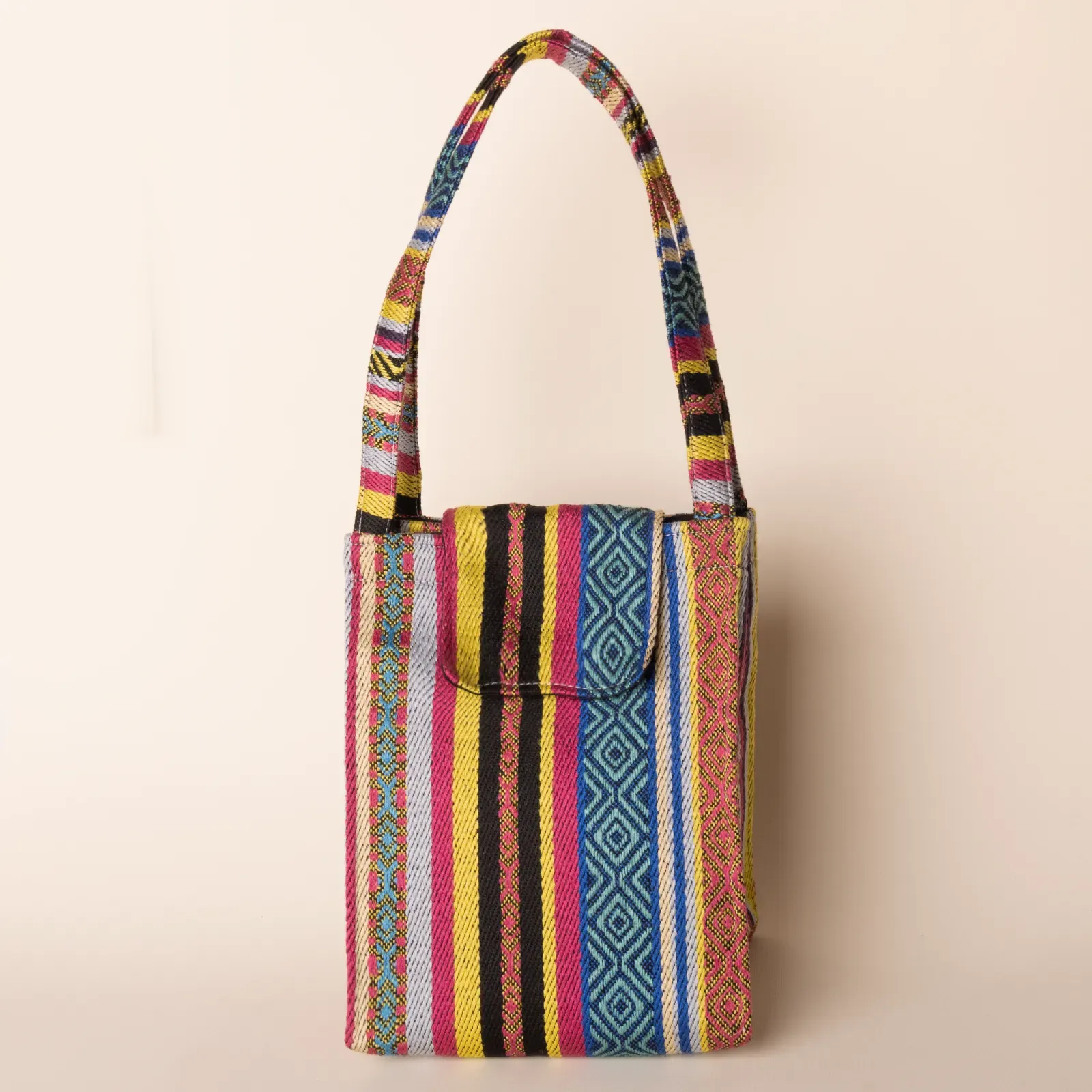Handmade Multicolor Heritage Lunch Box Bag Thermal Felt Lined