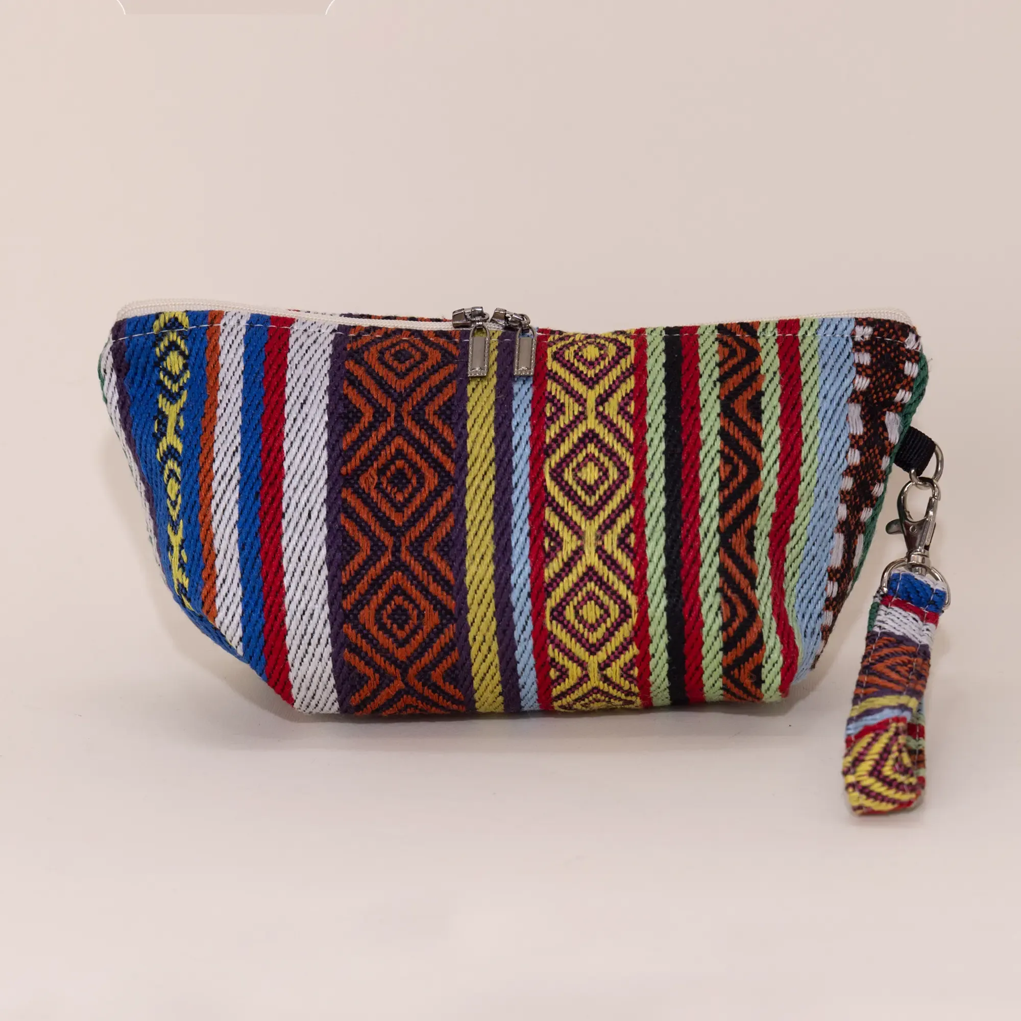 Handmade Multicolor Sadu Makeup Bag Water Resistant Lining