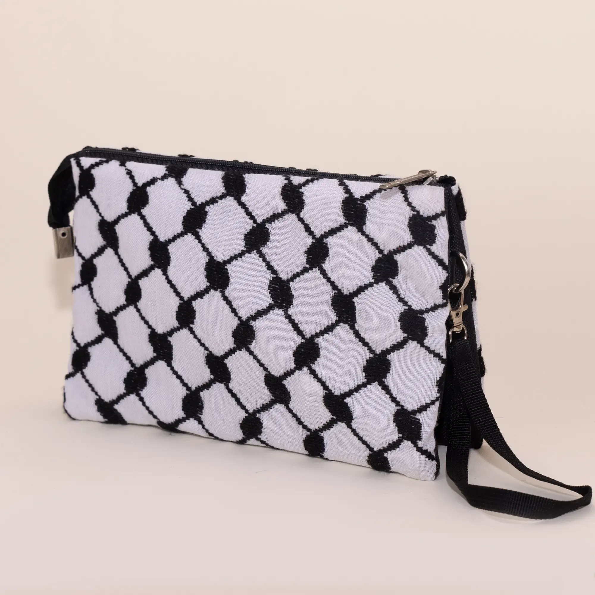 Classic Keffiyeh Petra Cross Bag Multi Pocket Denim Handmade