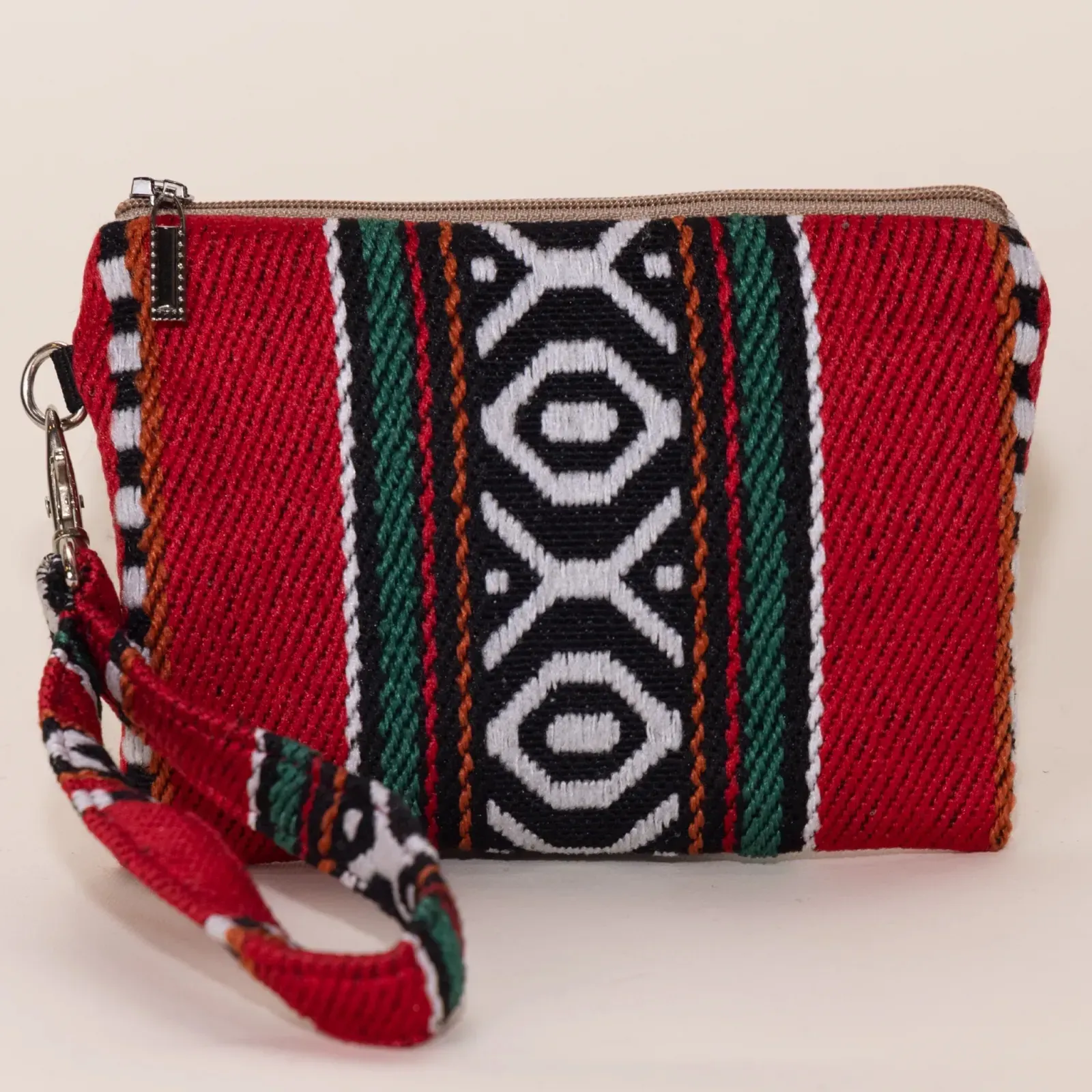 Crimson Valley Large Wallet Keychain 11x15 cm Multi Pocket Handmade