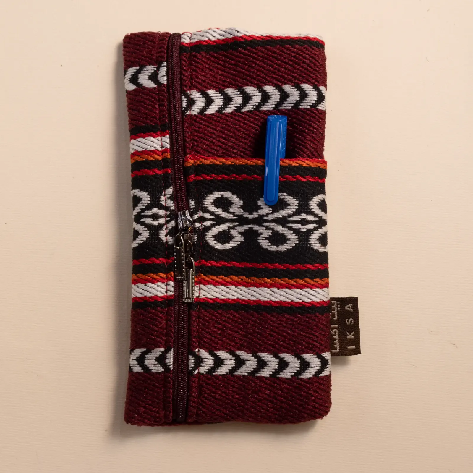 Maroon Organizer Pencil Case & Glasses Holder Handmade
