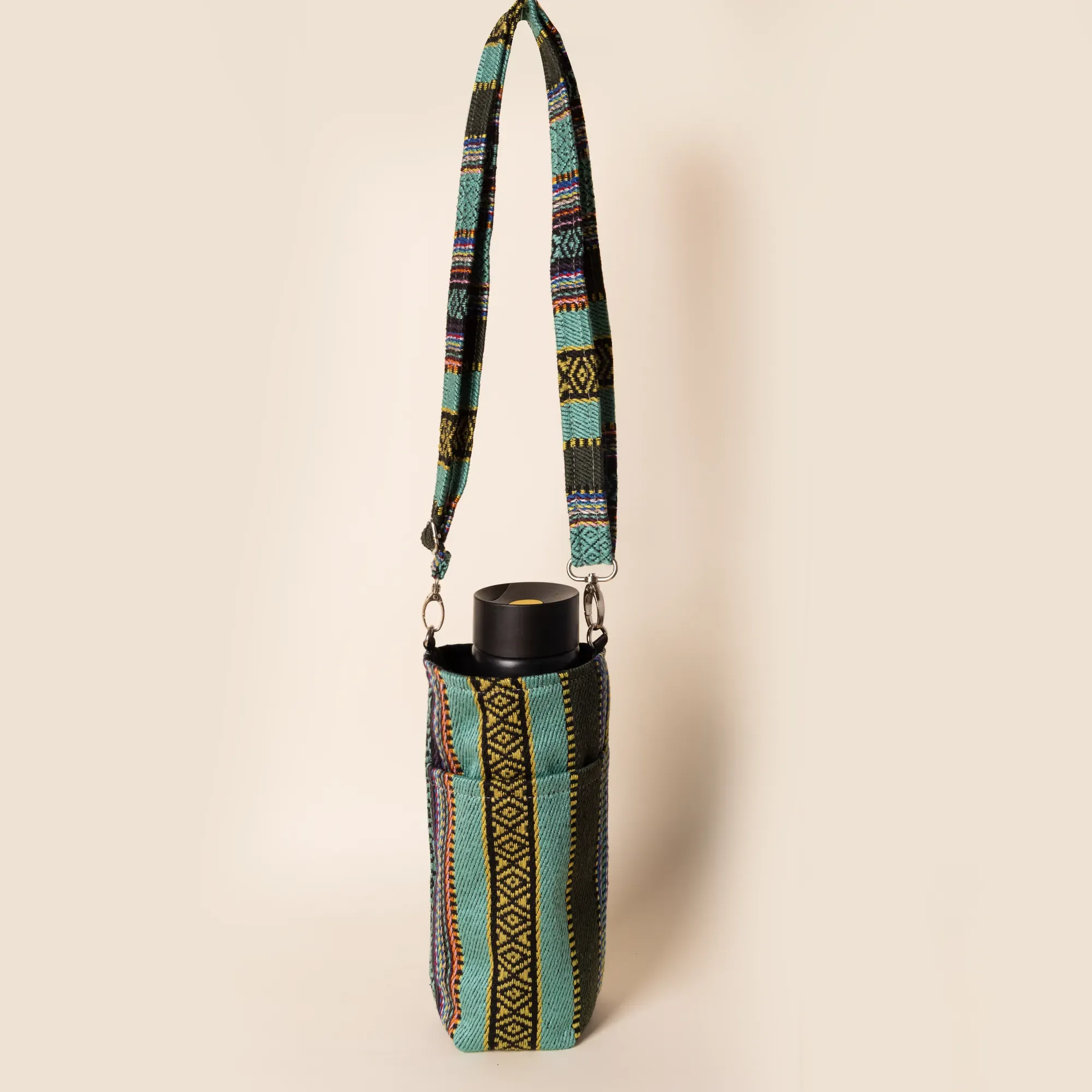 Sage Grove Water Bottle Carry Bag Cotton Handmade Travel