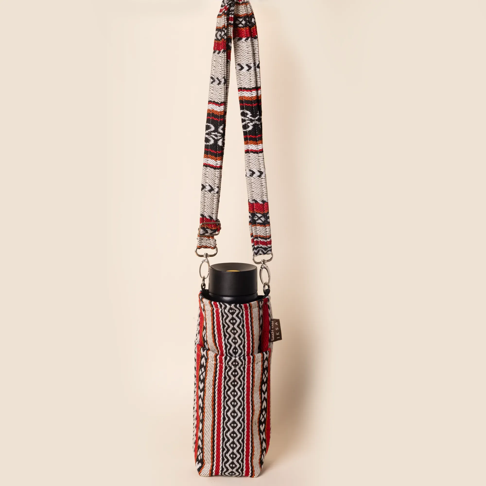 Scarlet Heritage Water Bottle Bag Cotton Handmade Travel