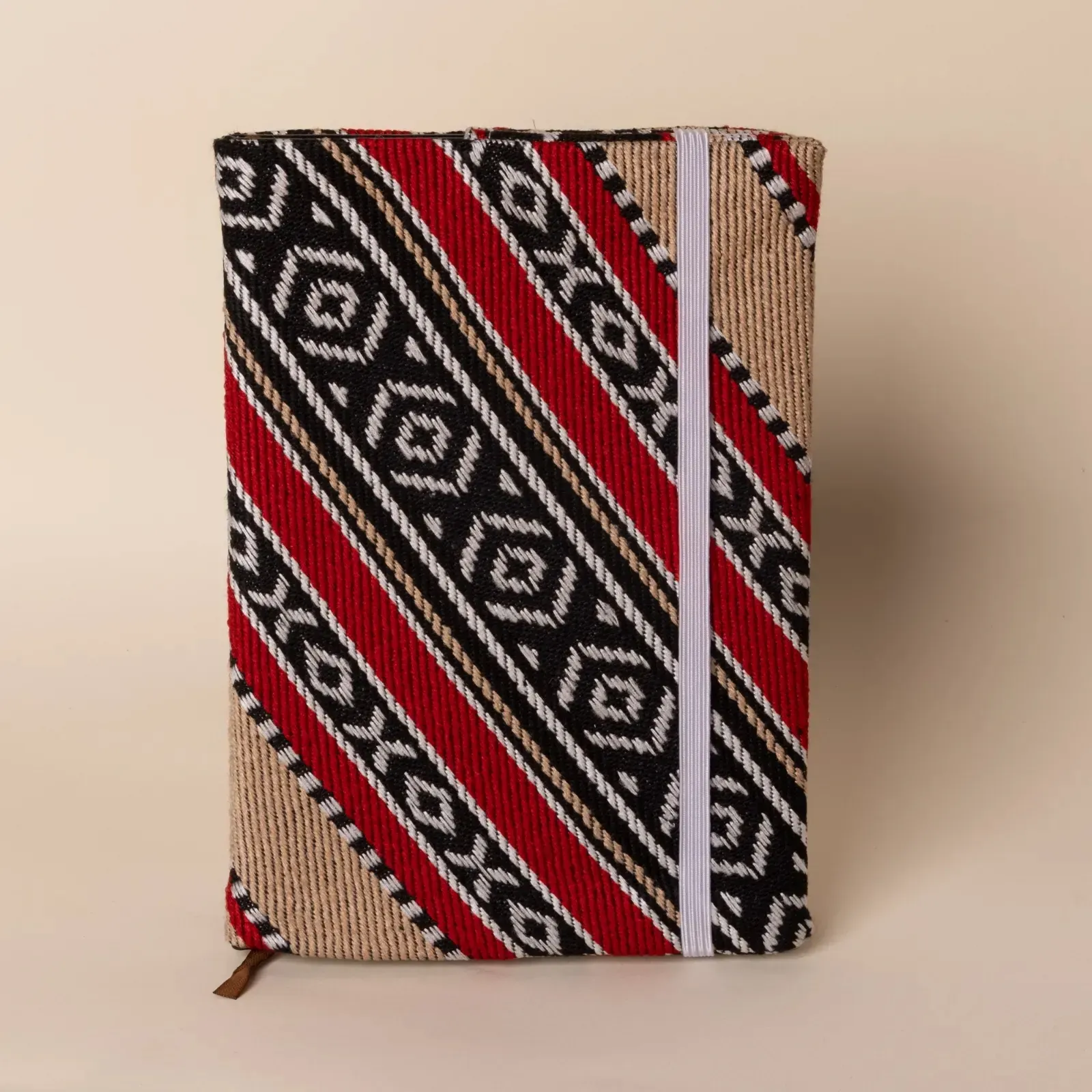 Sand Diagonal A5 Notebook Cover Fabric Handmade Removable