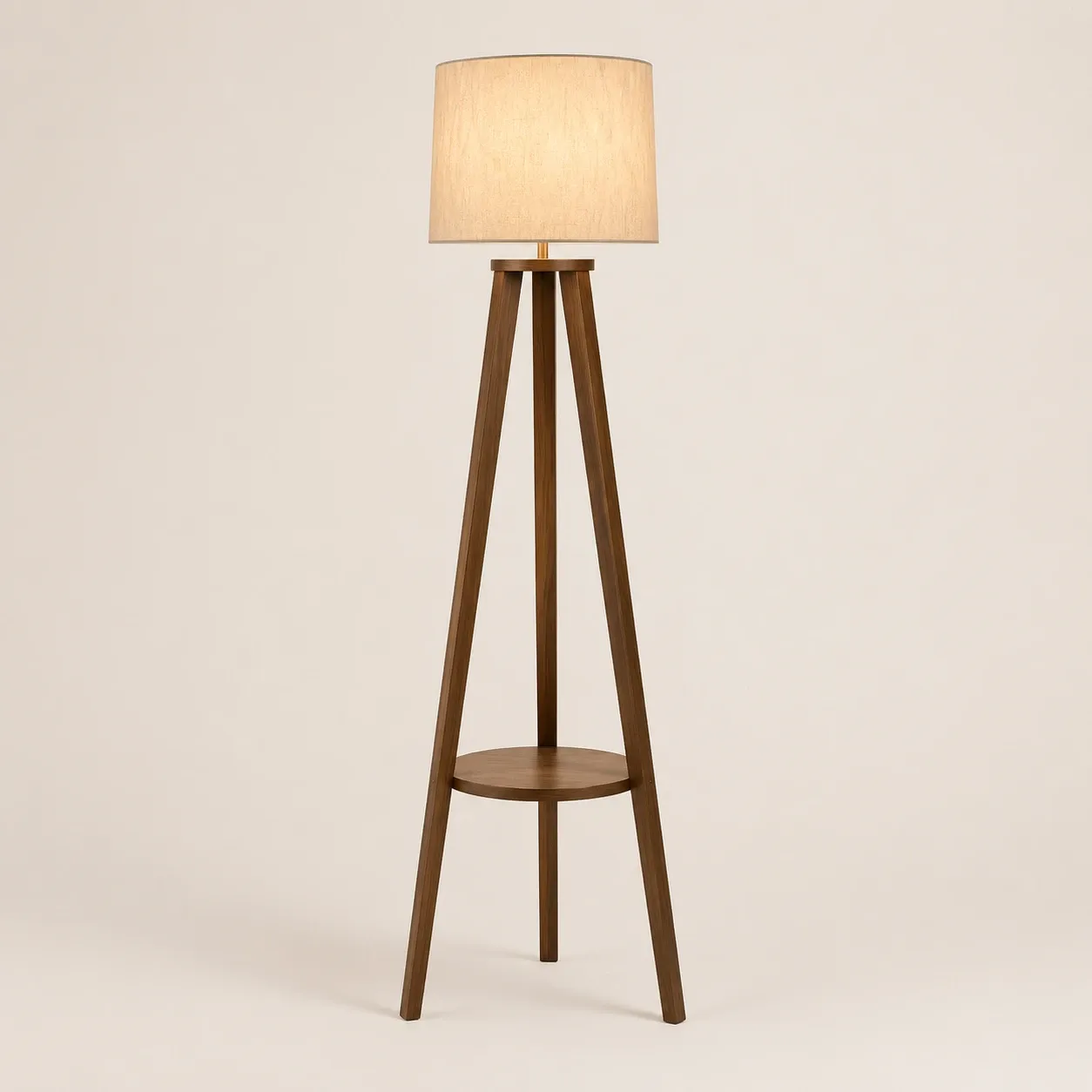 Handmade Solid Oak Wood Floor Lamp Modern Warm Design - 170 cm