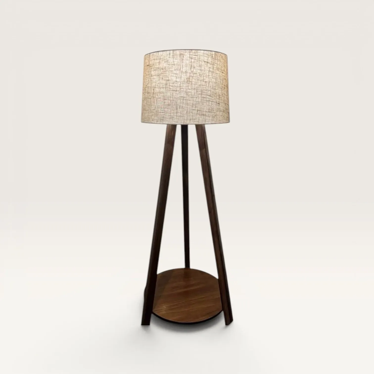 Handmade Solid Oak Wood Floor Lamp Modern Standing Light 170cm