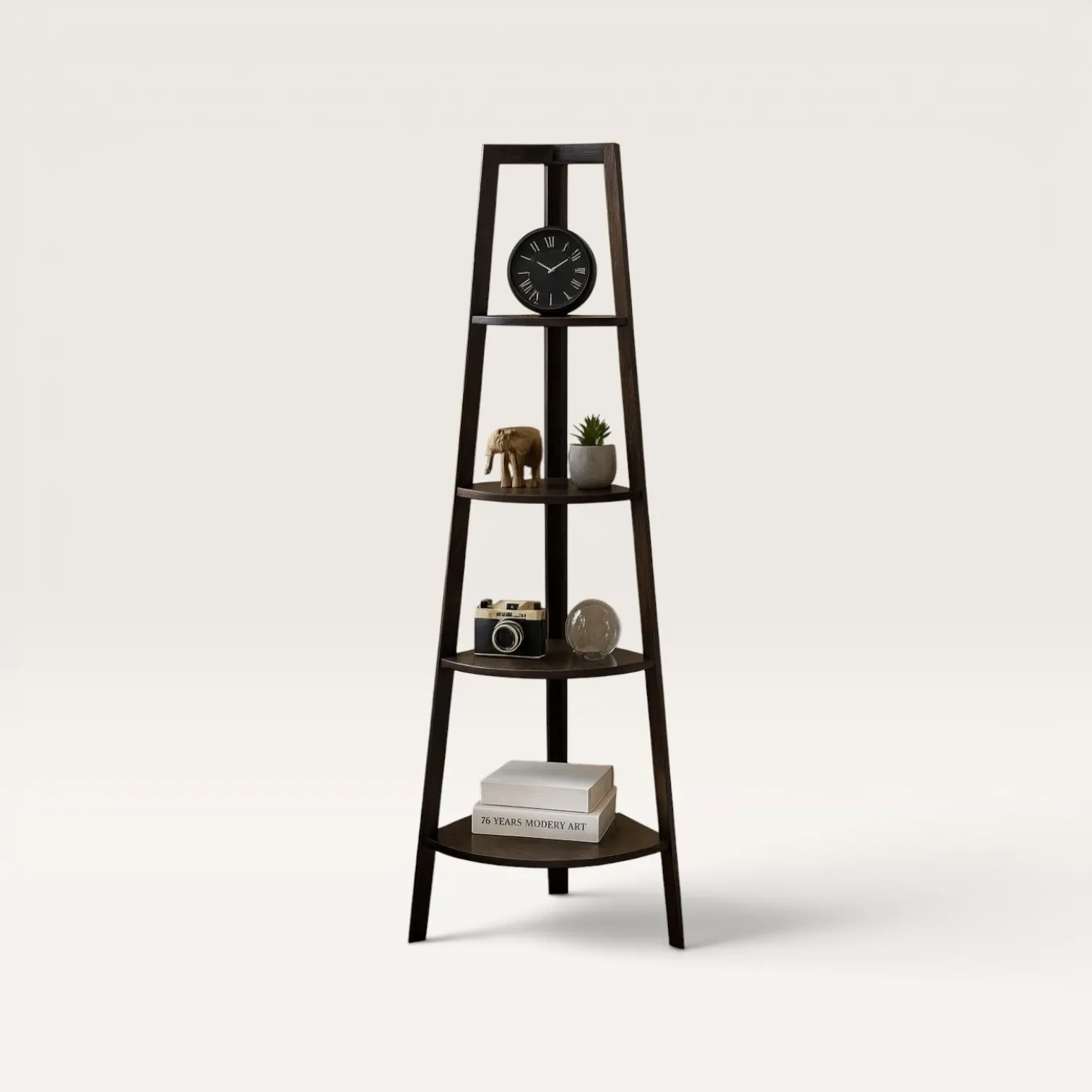 Handmade Corner Shelf Unit Wooden Display Organizer 150cm