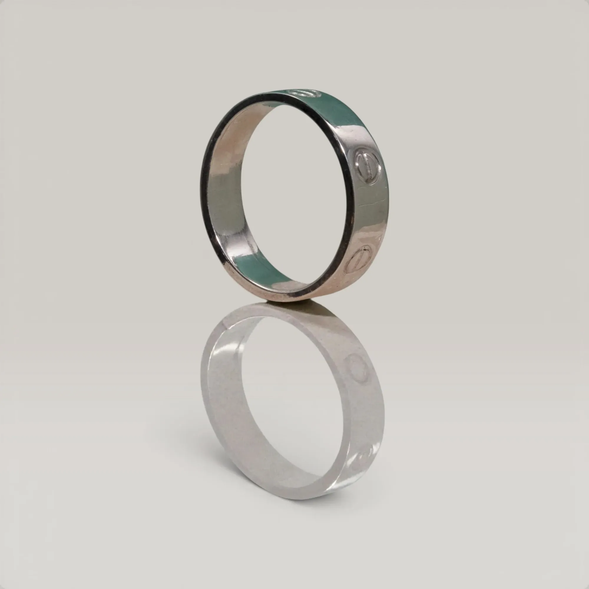 Cartier-Style Band Ring in 925 Sterling Silver Handmade Design