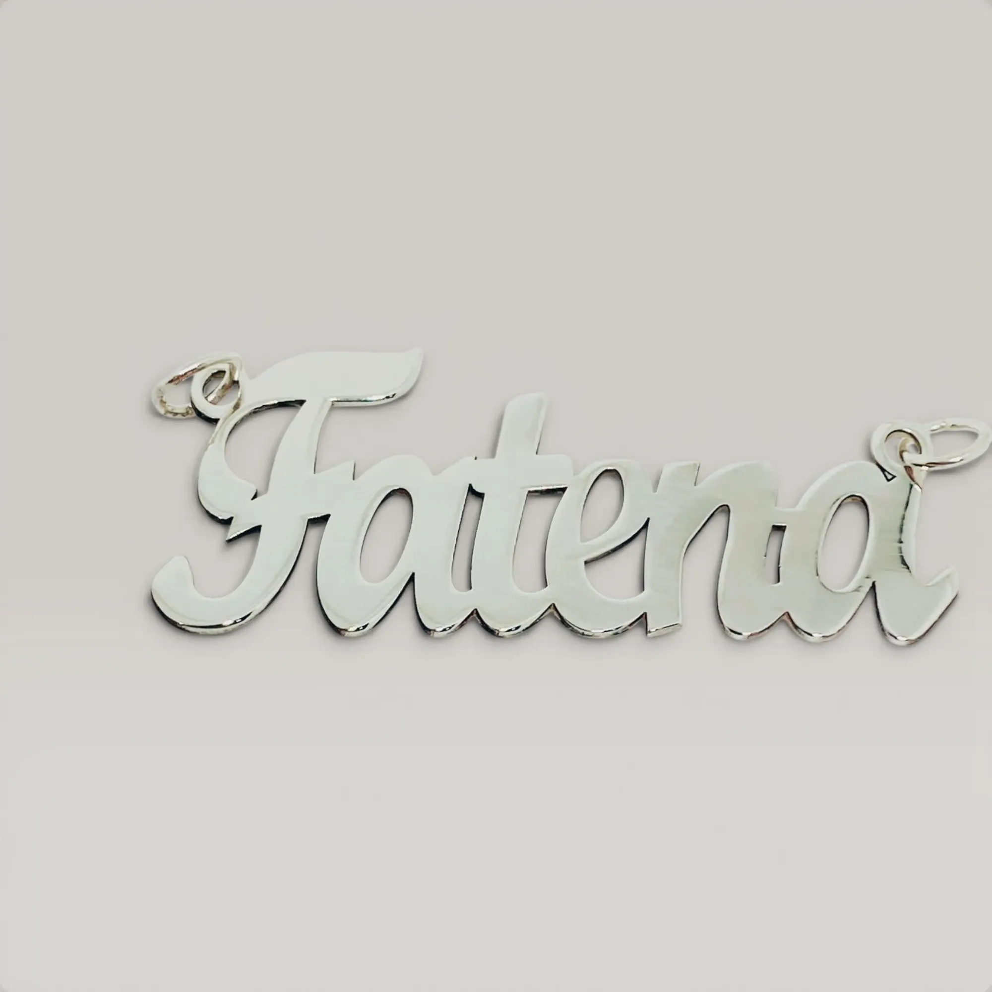 Personalized Silver Pendant Necklace in 925 Sterling Silver Handmade