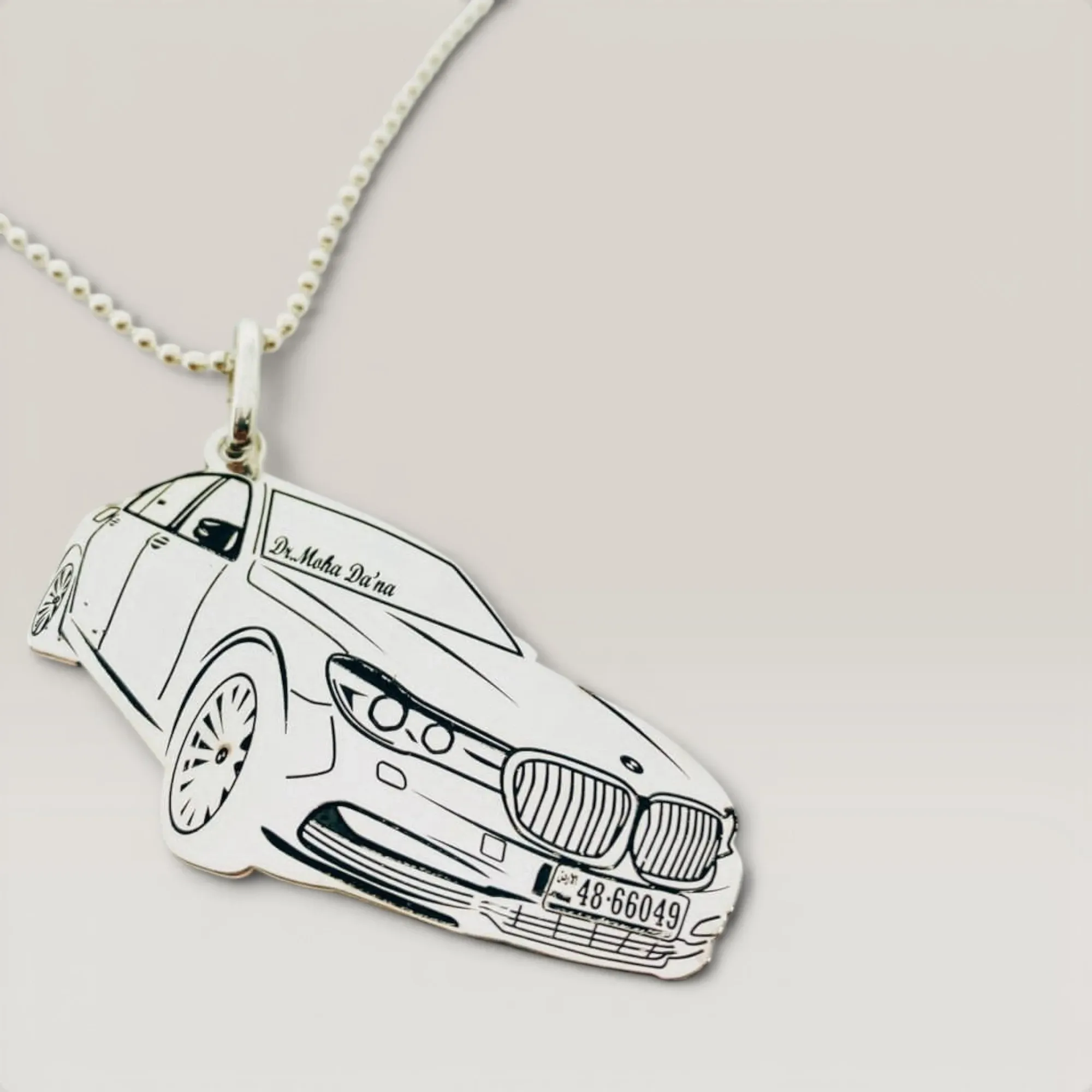 Custom Men’s Name Necklace in 925 Sterling Silver Handmade Design