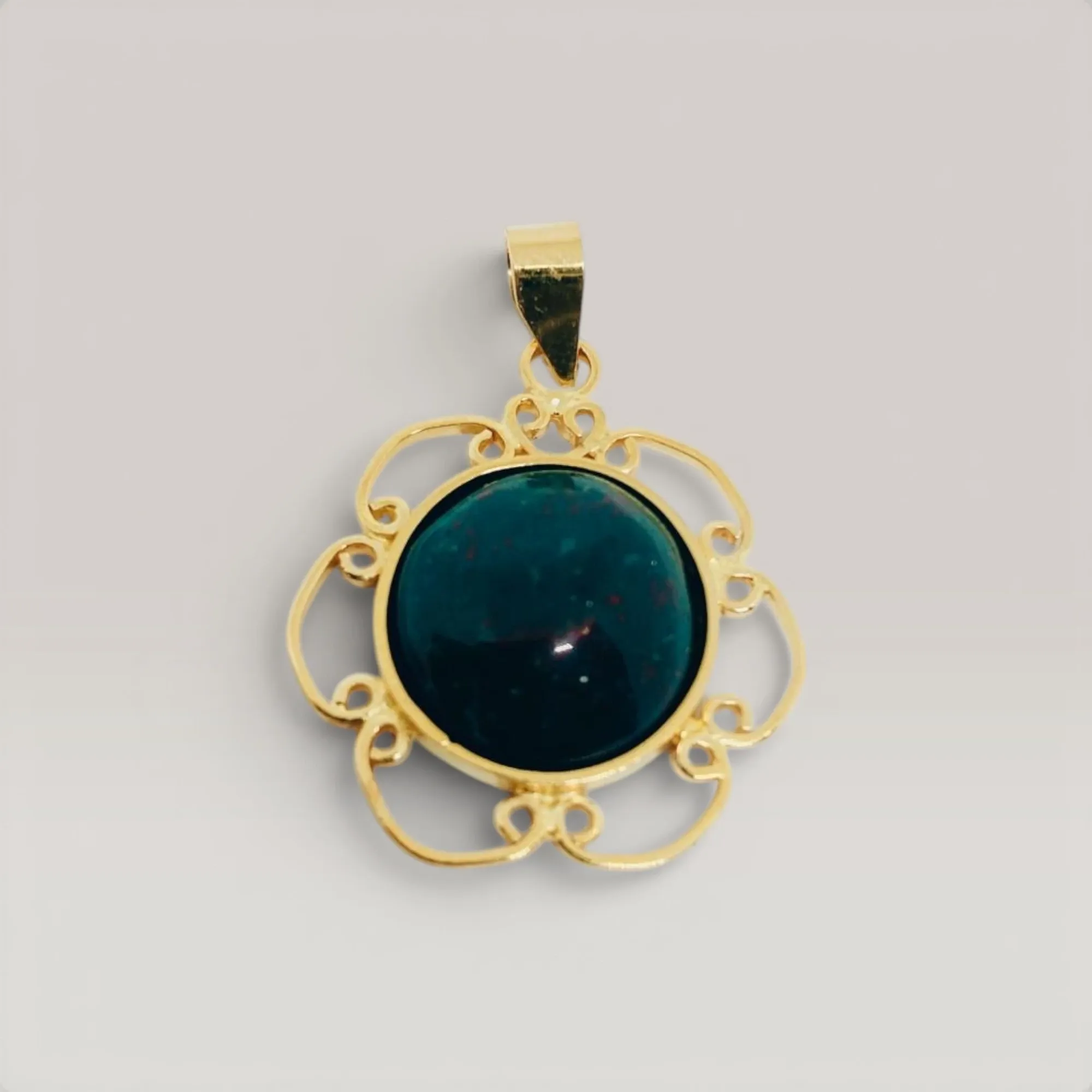 Custom Stone Frame Necklace in 925 Sterling Silver Gold Plated