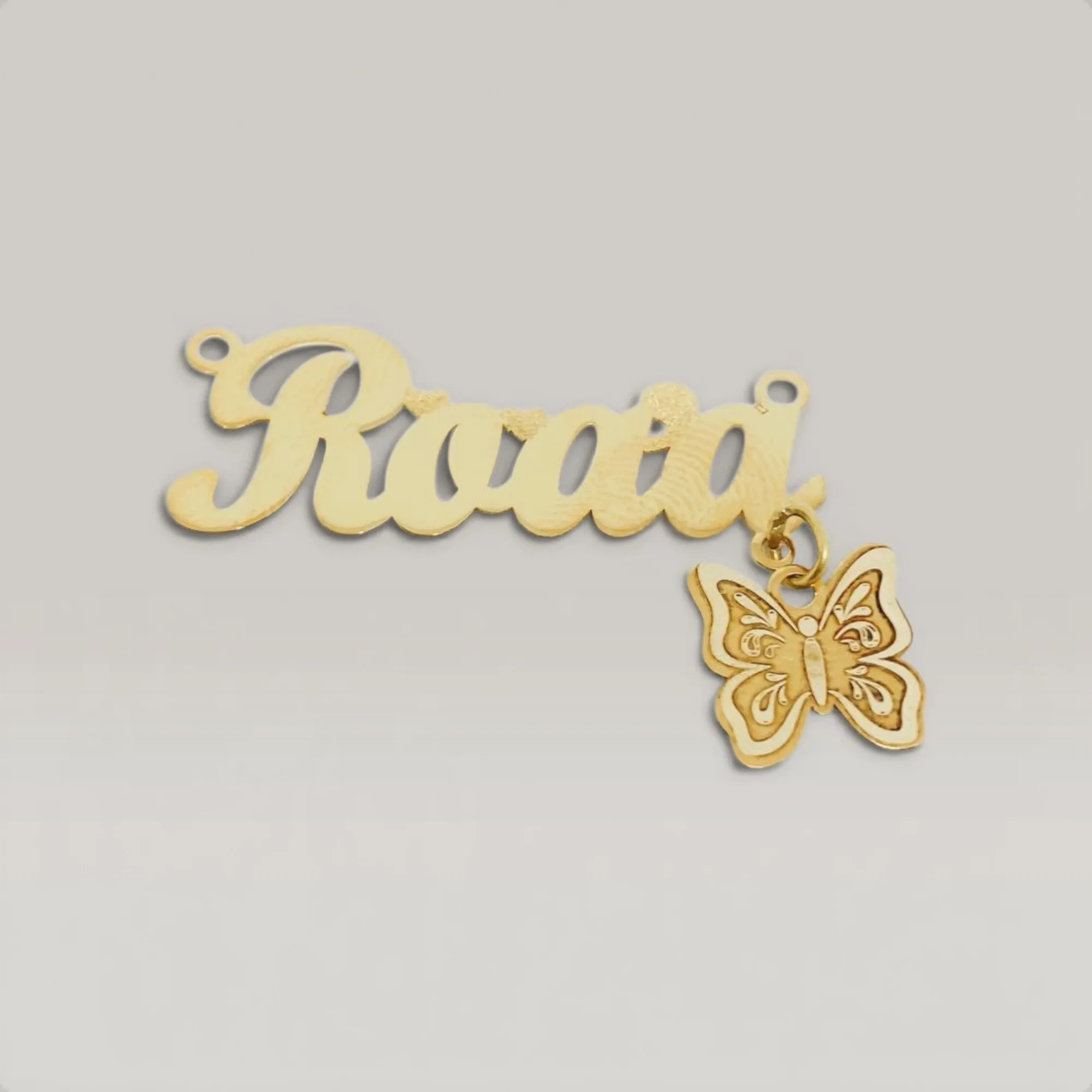 Butterfly Necklace in 925 Sterling Silver Gold Plated Handmade Design