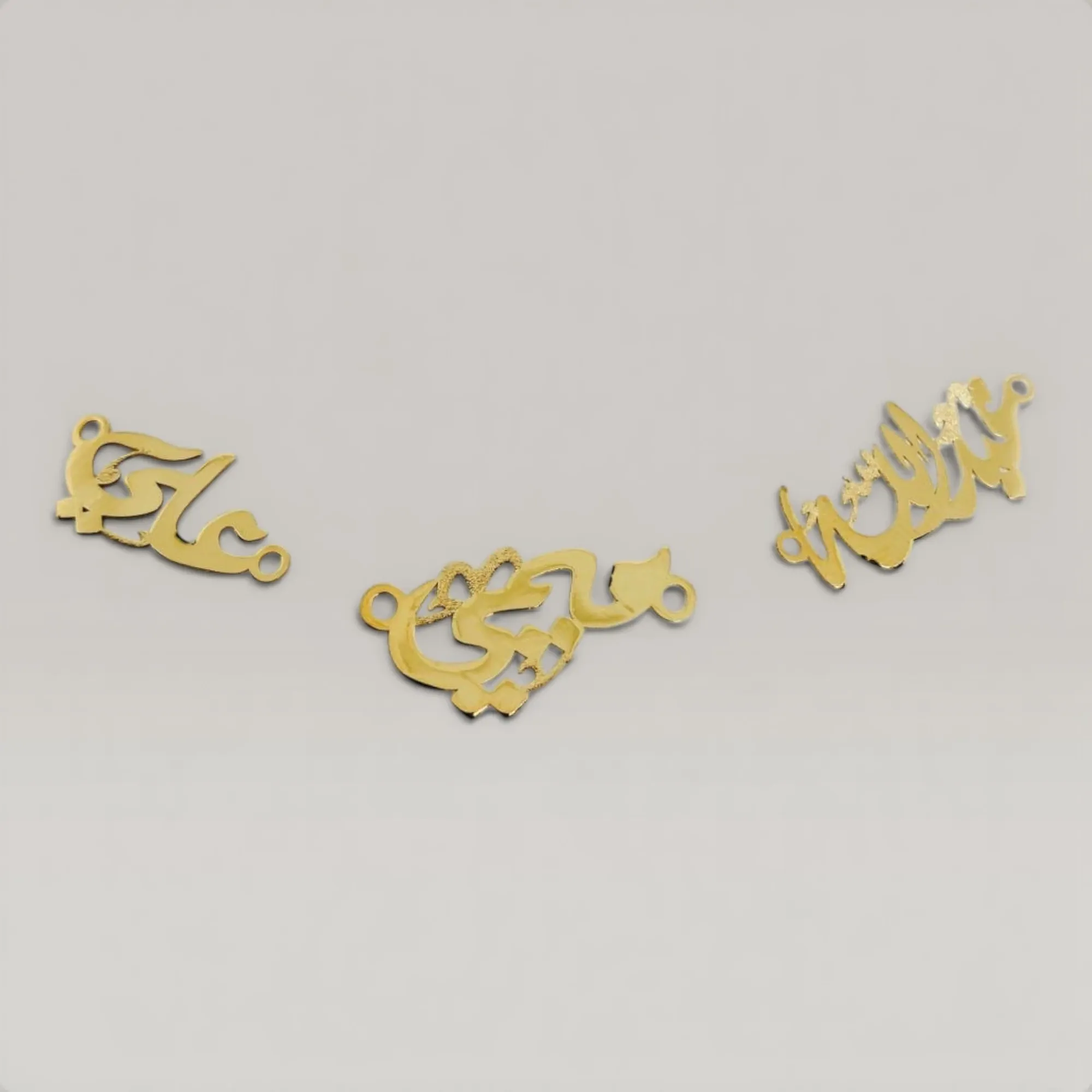 Custom Shape Necklace in 925 Sterling Silver Gold Plated Handmade