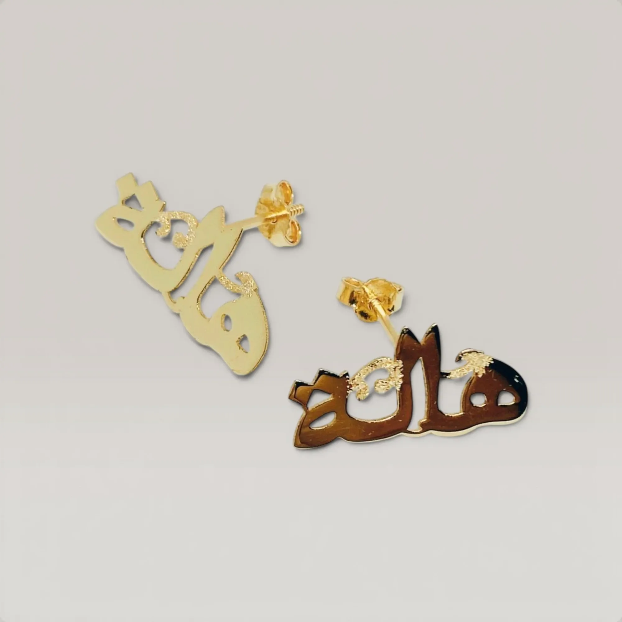 Elegant Personalized Name Earrings in 925 Sterling Silver Gold Plated