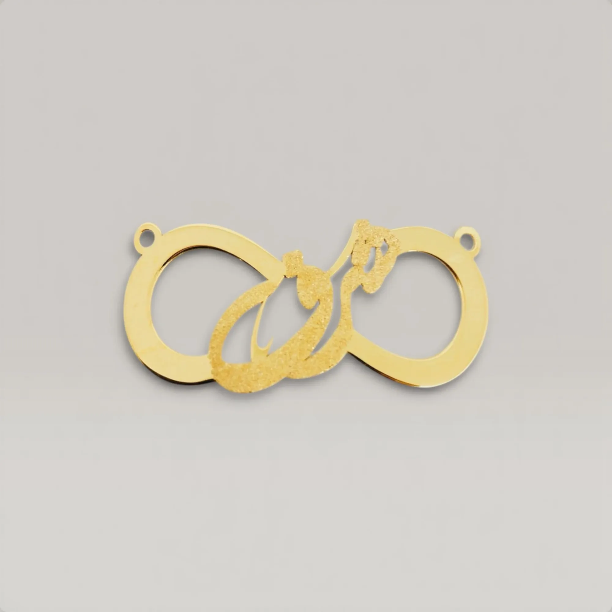 Infinity Symbol Necklace in 925 Sterling Silver Gold Plated Handmade