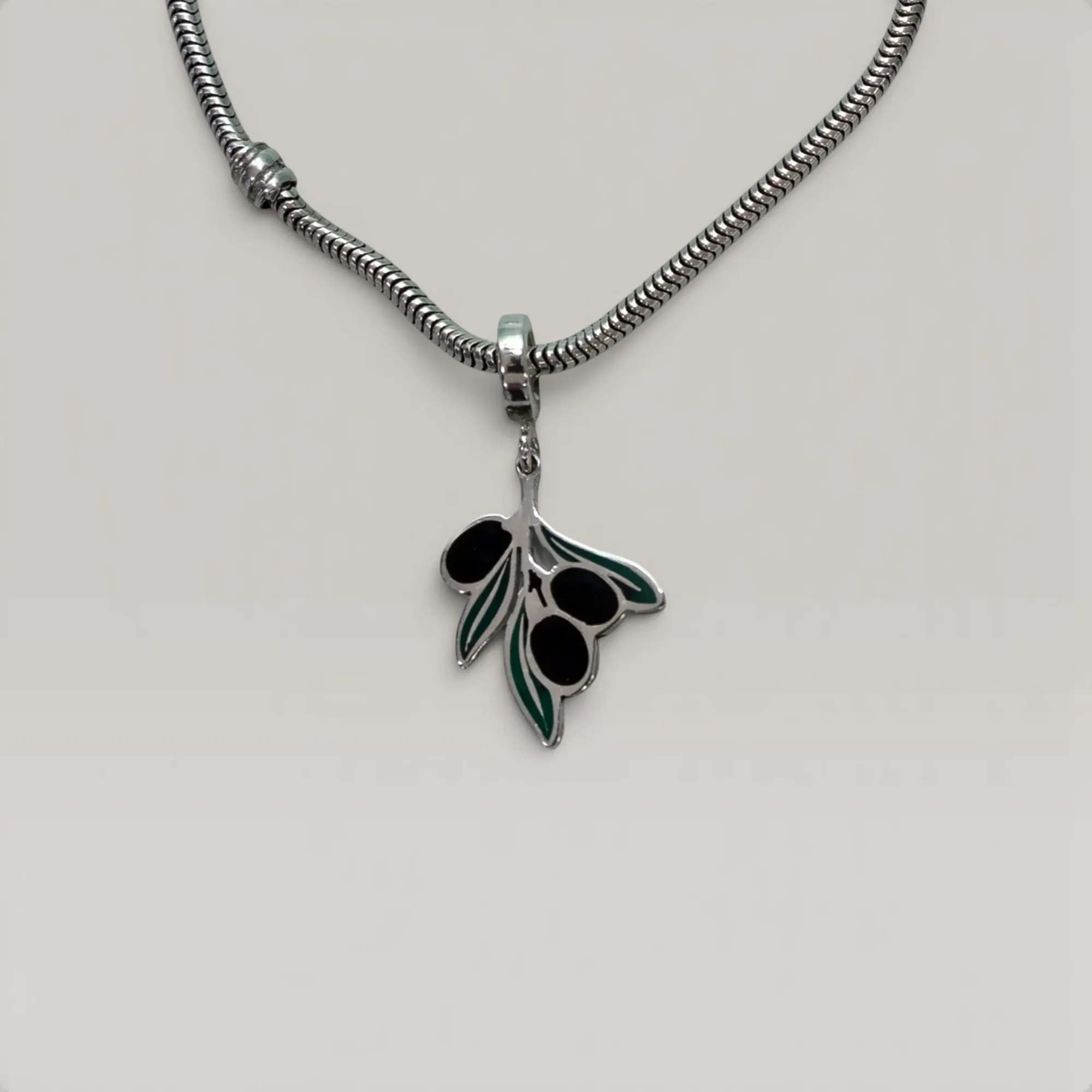 Olive Branch Charm Bracelet Pandora Style 925 Sterling Silver
