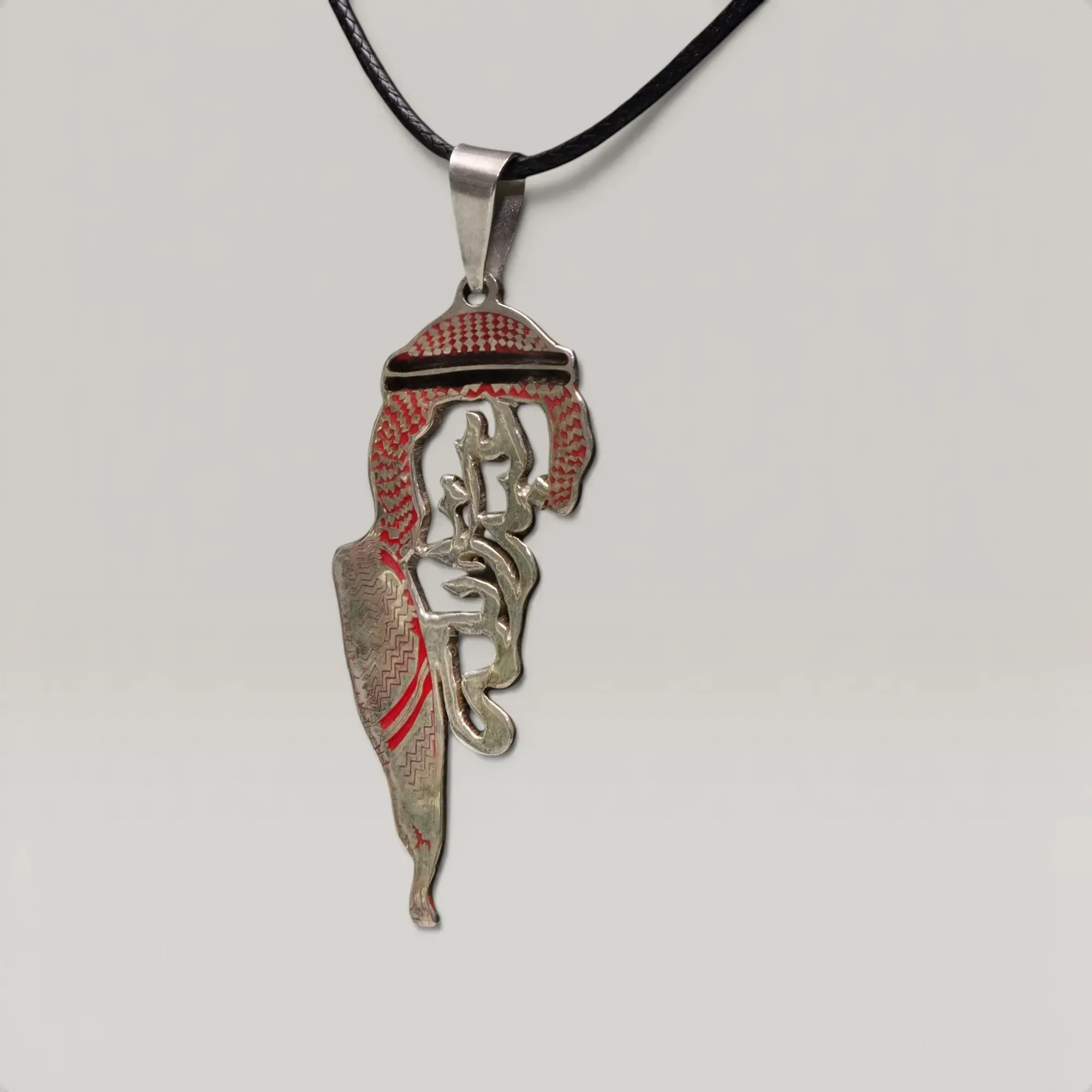 Men’s Stamped Necklace in 925 Sterling Silver Handmade Design