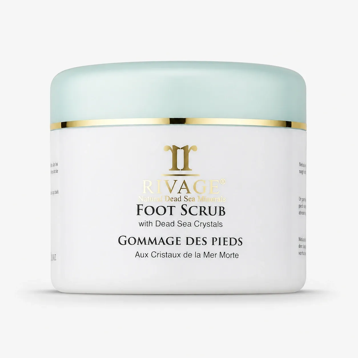 Rivage Foot Scrub with Dead Sea Crystals & Castor Oil – Exfoliating & Hydrating