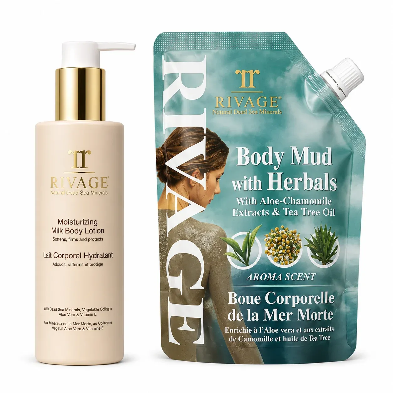 Deep Moisture Body Pack with Milk Lotion (200 ml) & Dead Sea Mud (500 ml)