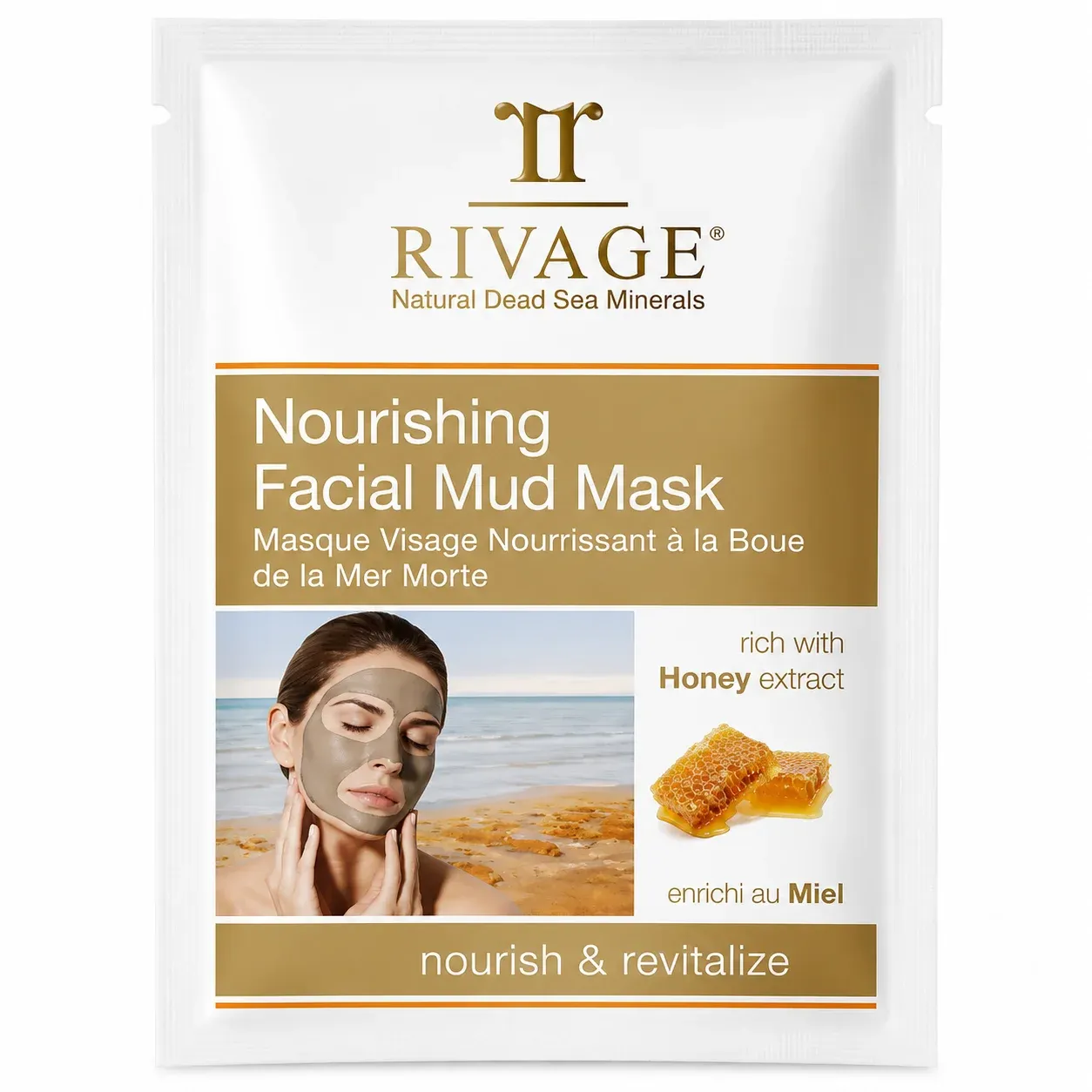 Rivage Nourishing Facial Mud Mask Sachets – 25 g × 4 Sachets
