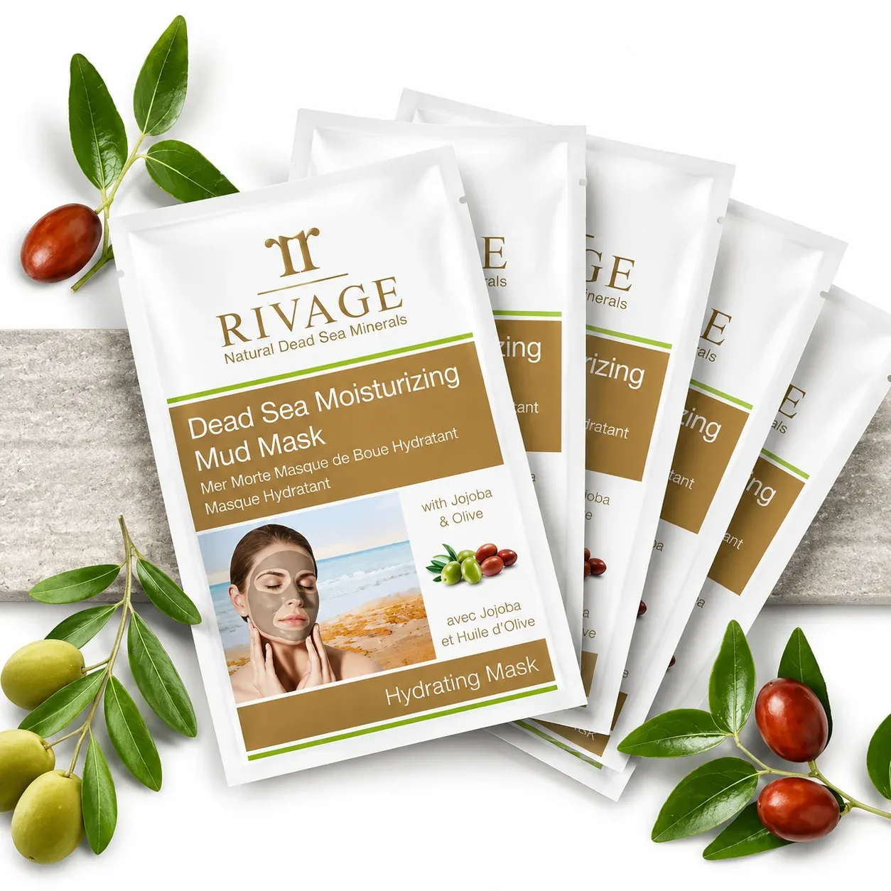 Rivage Dead Sea Moisturizing Mud Mask Sachets – 25g x4 Sachets