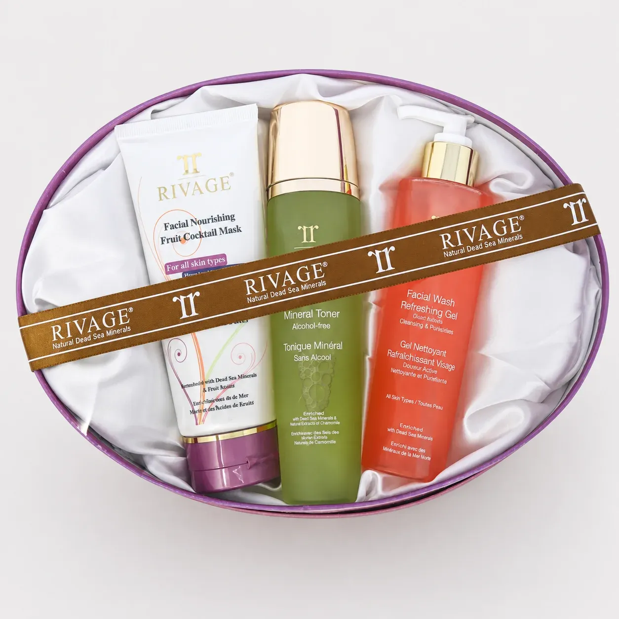 Rivage Ultimate 3-Step Refreshing Facial Set with Dead Sea Minerals