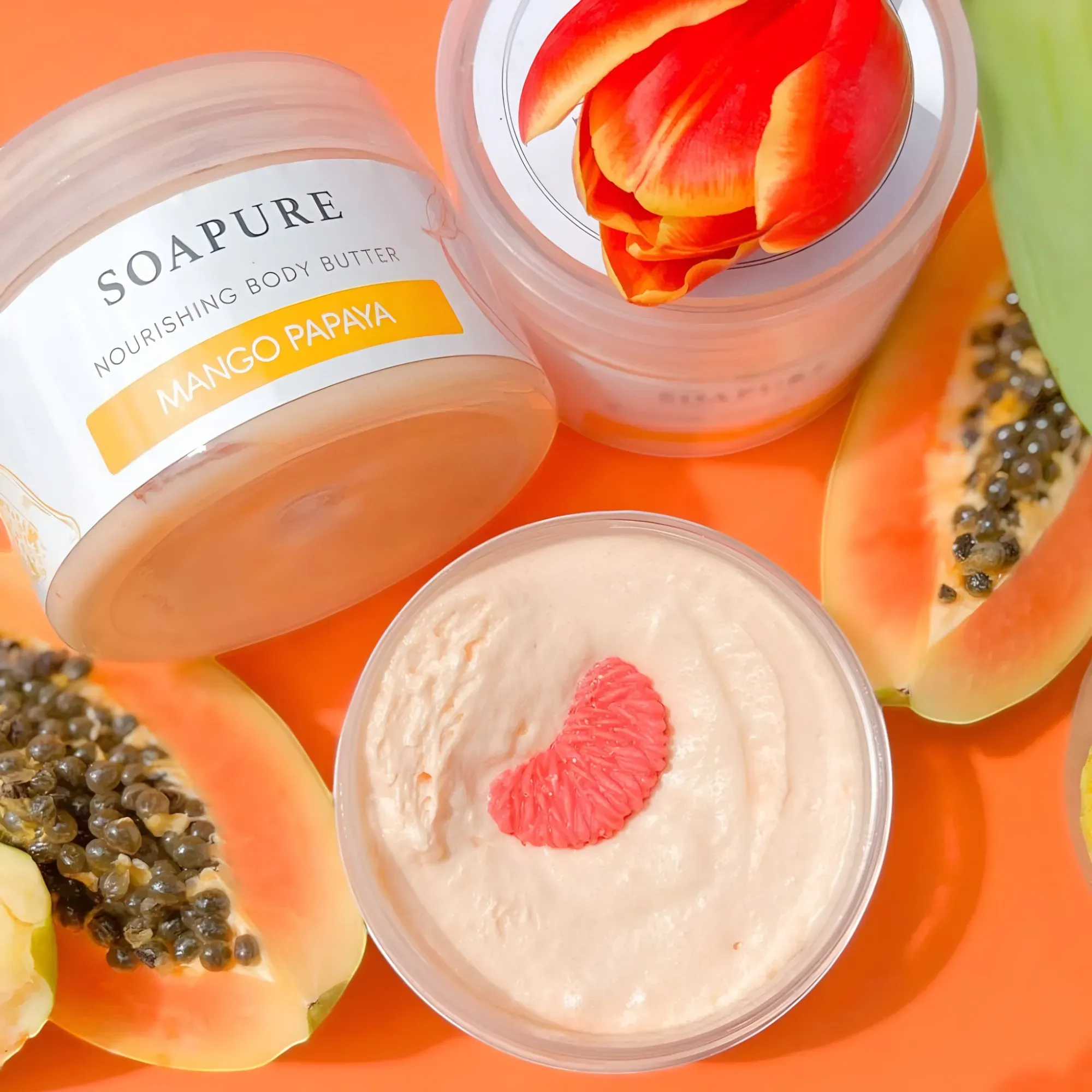 Mango Papaya Body Butter 250G for rich fruity moisture