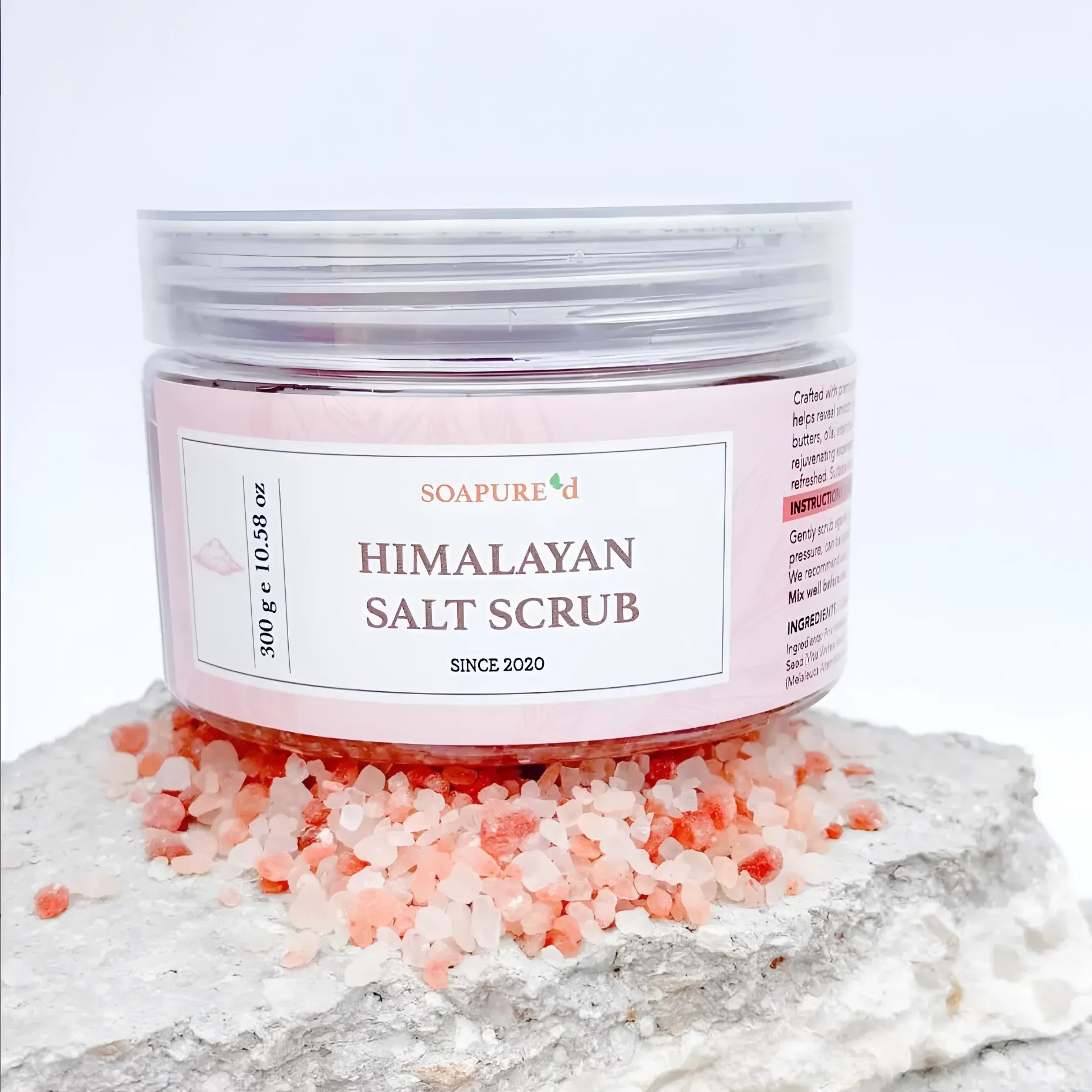 Handmade Himalayan Salt Scrub with mineral salt scrub