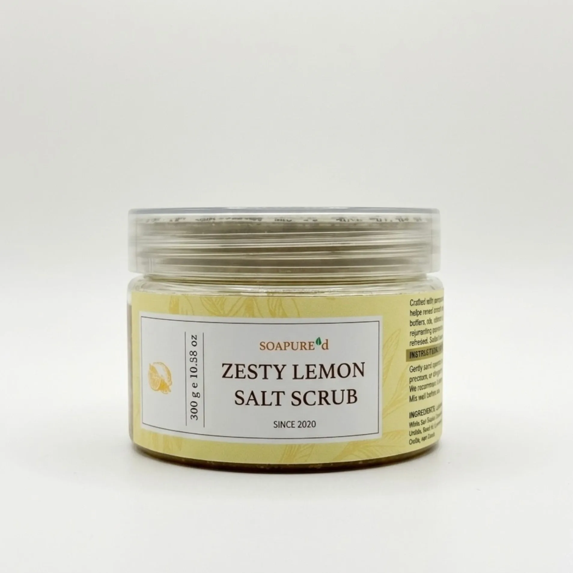 Handmade Lemon Salt Scrub with exfoliating salt scrub