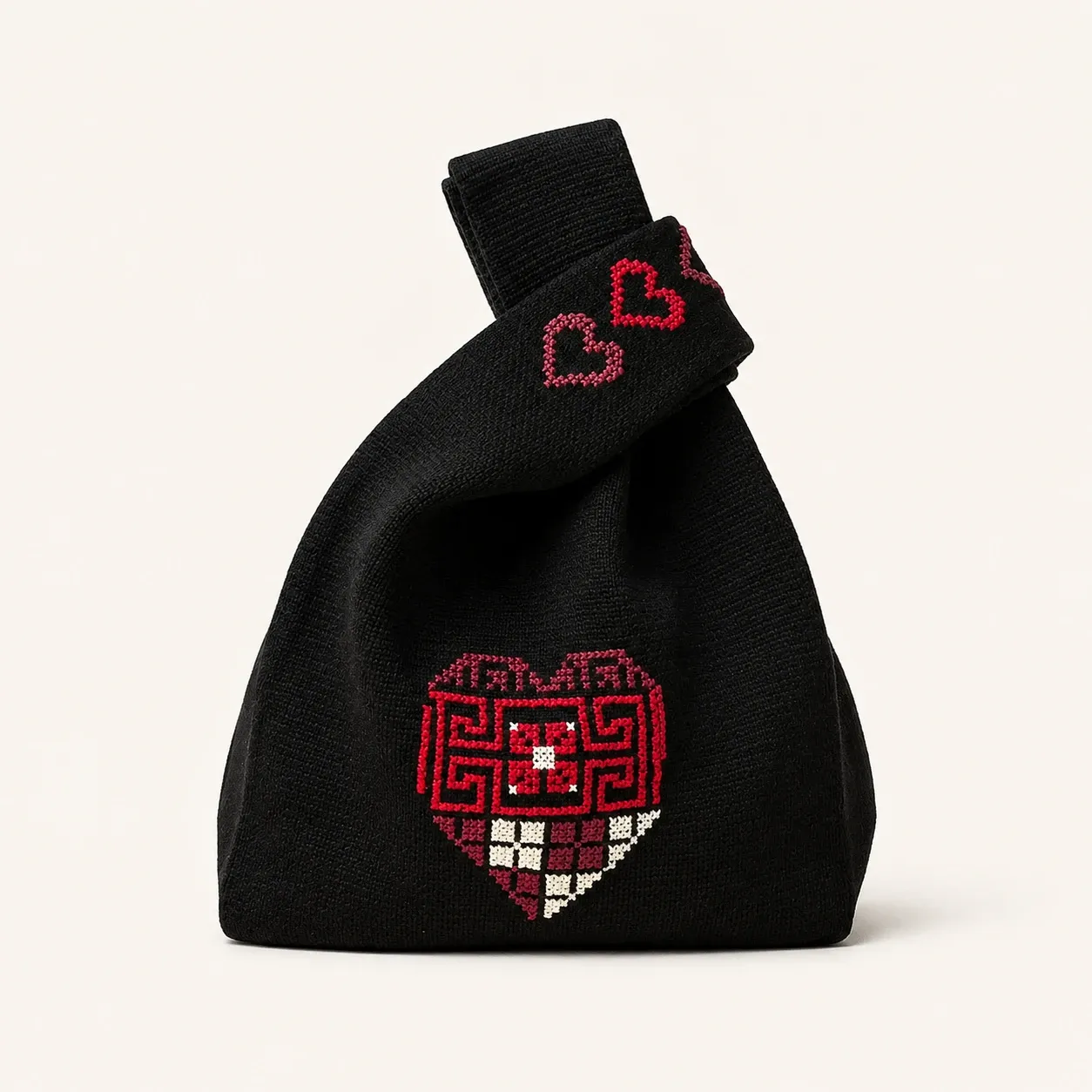 Qalb Hand-Embroidered Tote Bag by Boqaa Heritage Design