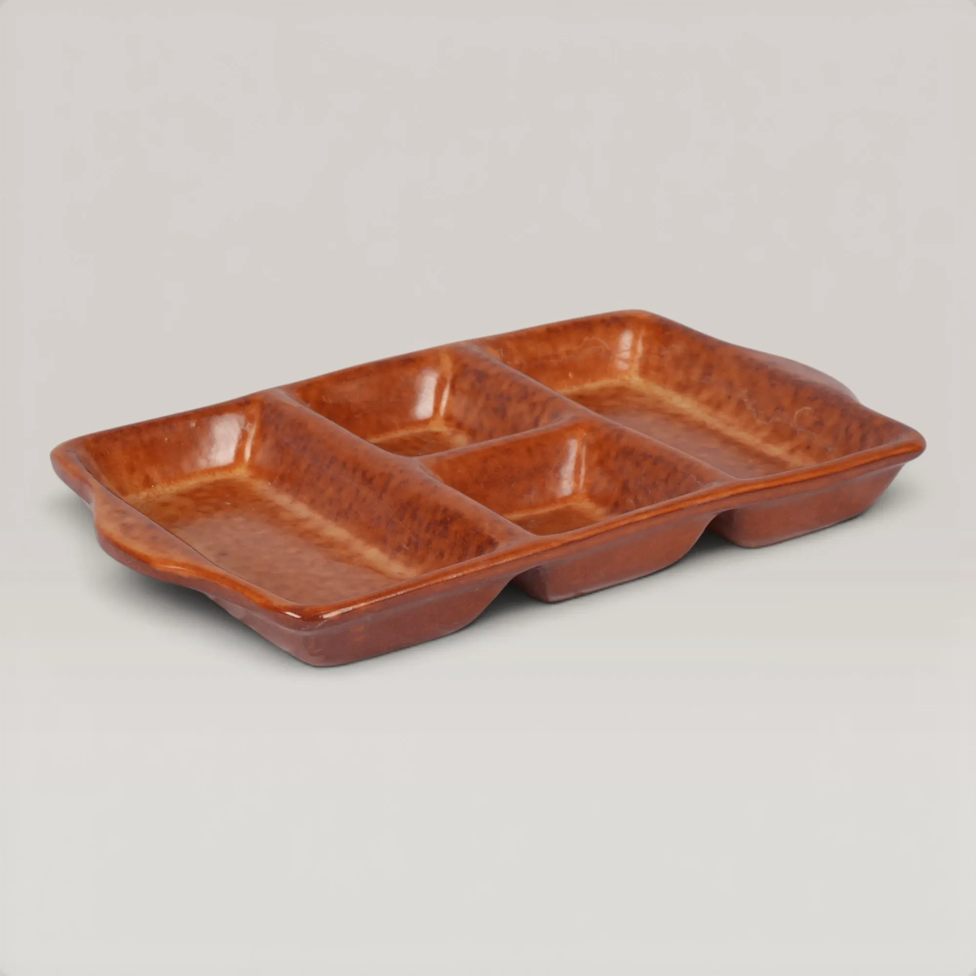 Handmade Ceramic Divided Serving Tray with Custom Size Options