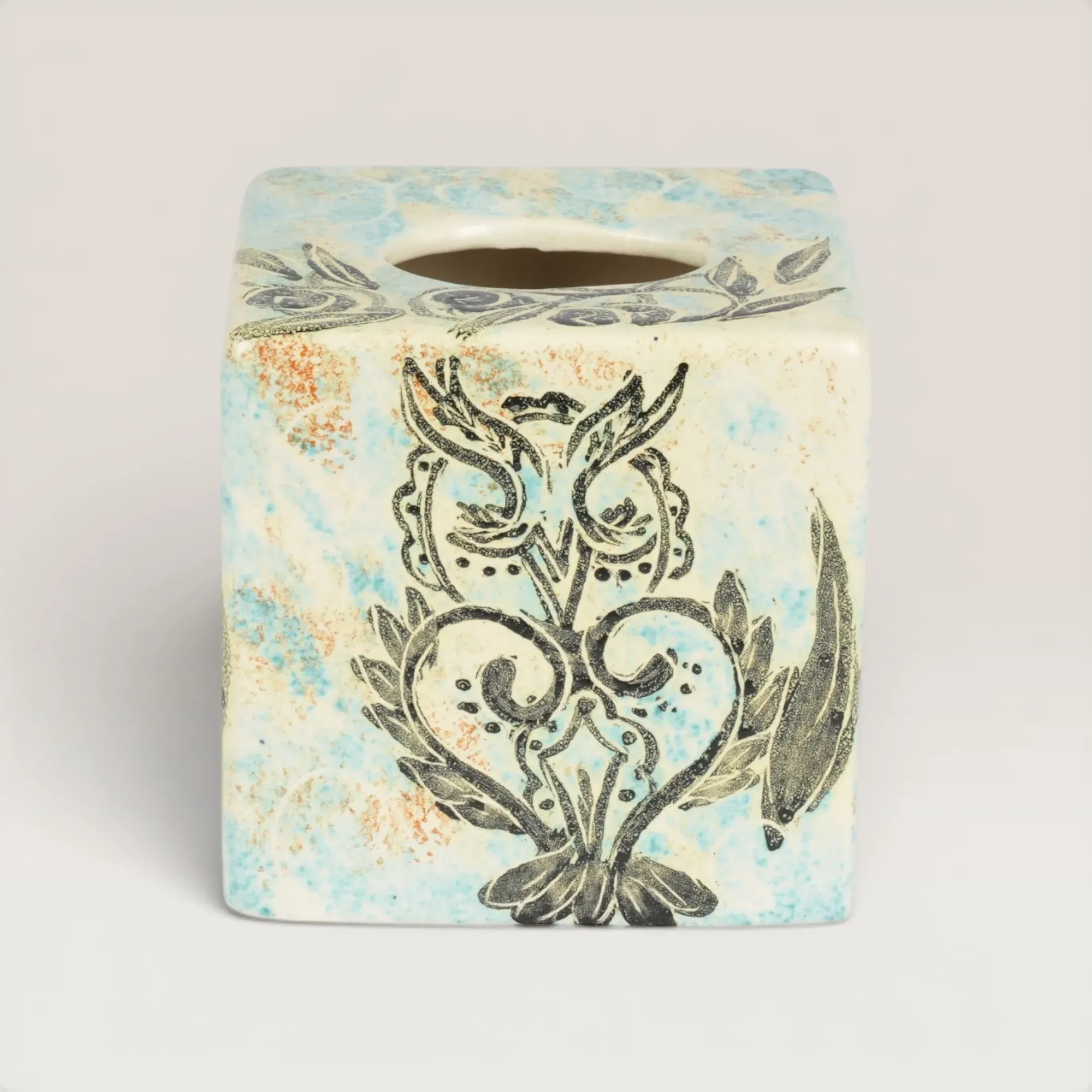 Handmade Ceramic Tissue Box for Table and Home Decor for Home Decor