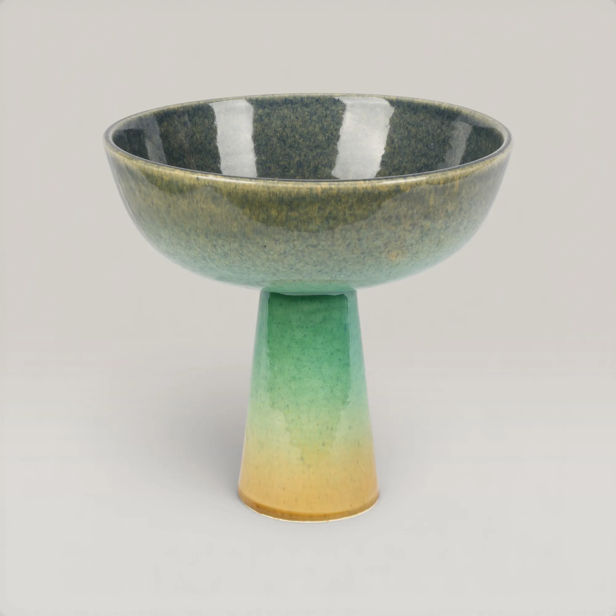 Handmade Ceramic Long Neck Bowl for Table and Home Decor