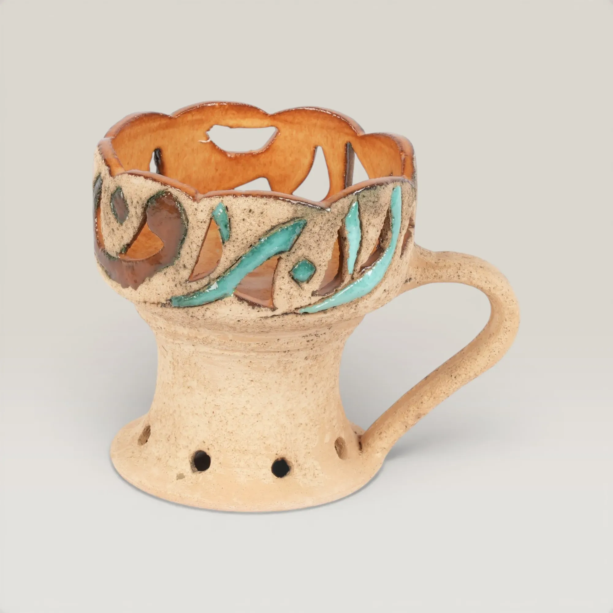 Handmade Ceramic Gulf Incense Burner for Table and Home Decor