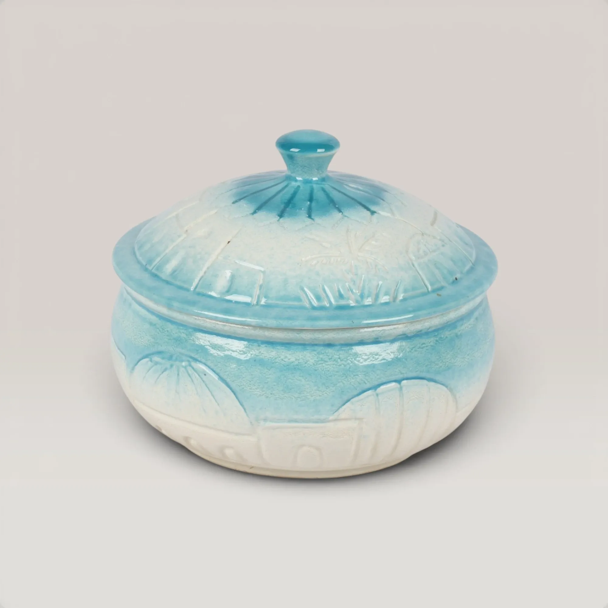 Handmade Ceramic Covered Serving Dish for Table and Home Decor