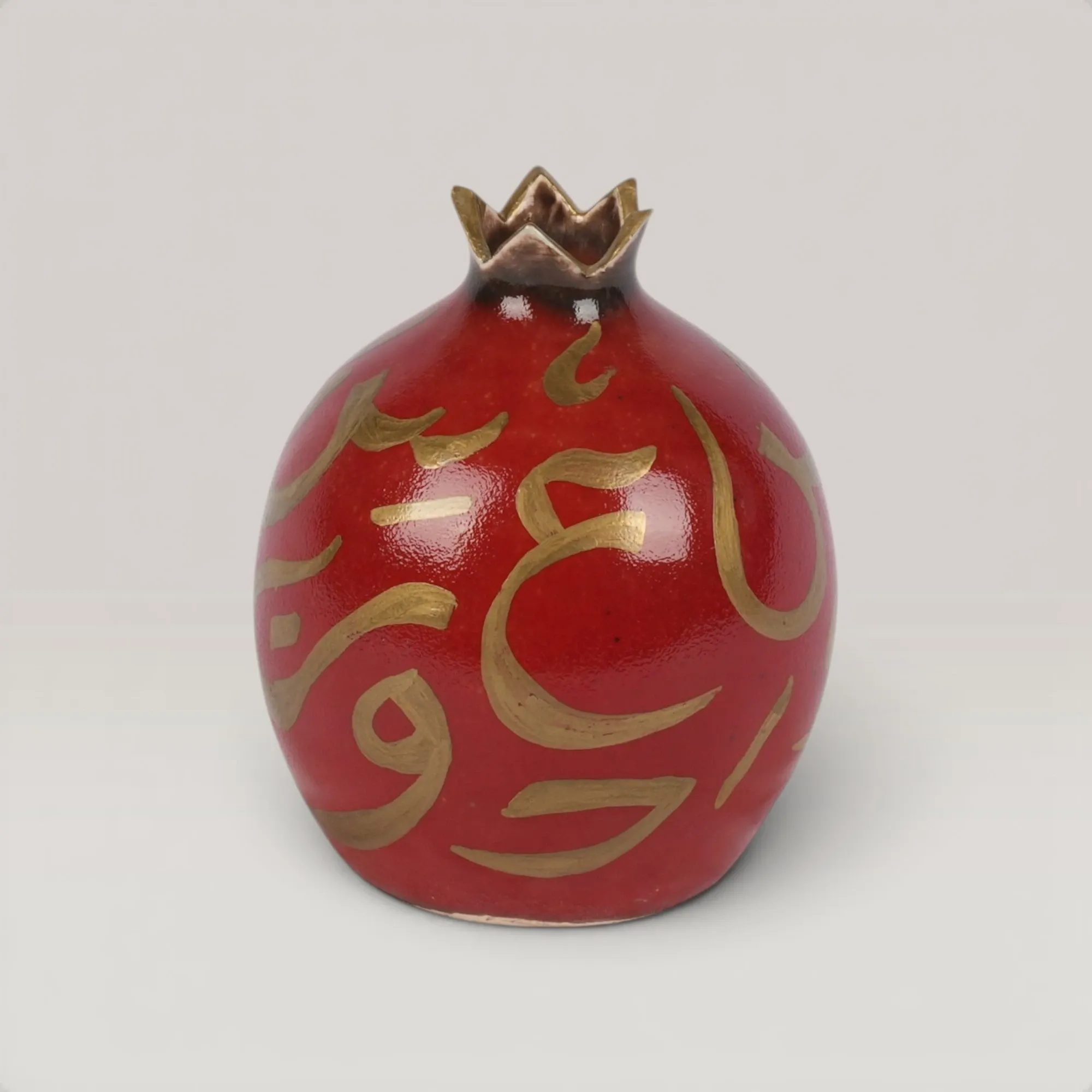 Handmade Ceramic Pomegranate Vase with Custom Size Options