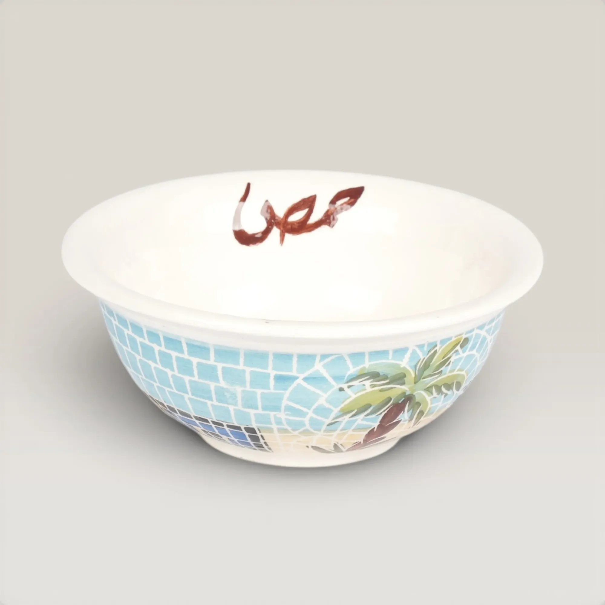 Handmade Ceramic Custom Writing Bowl for Table and Home Decor