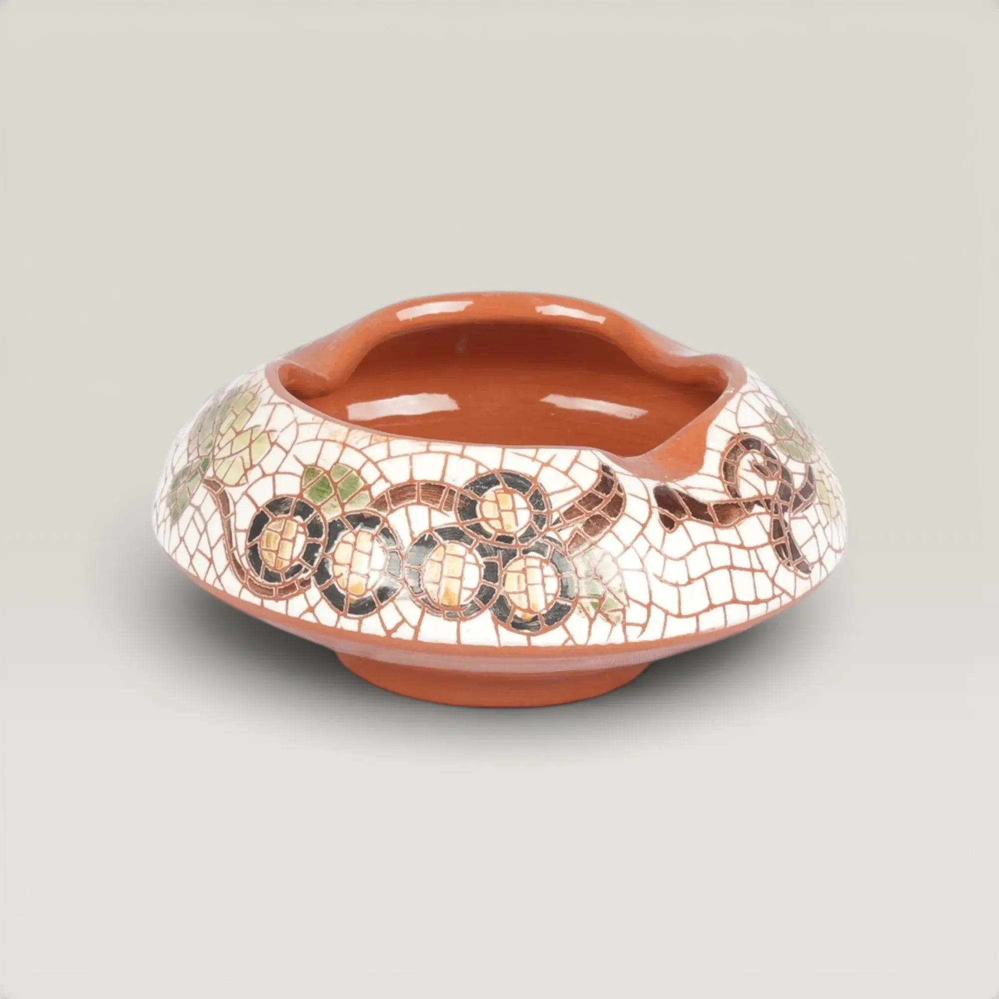 Handmade Ceramic Curvy Ashtray with Custom Size Options